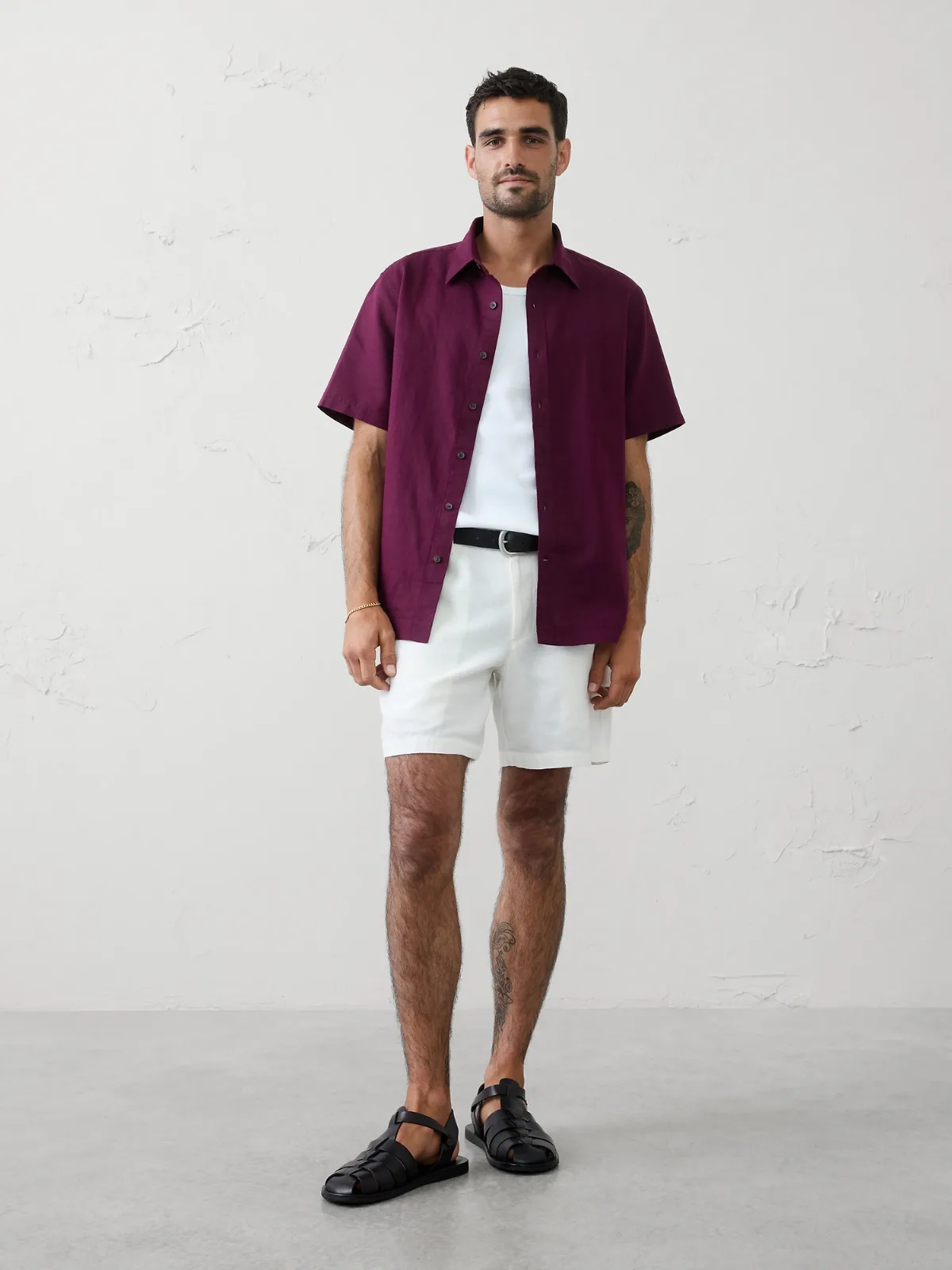 Standard-Fit Linen-Blend Shirt by Banana Republic
