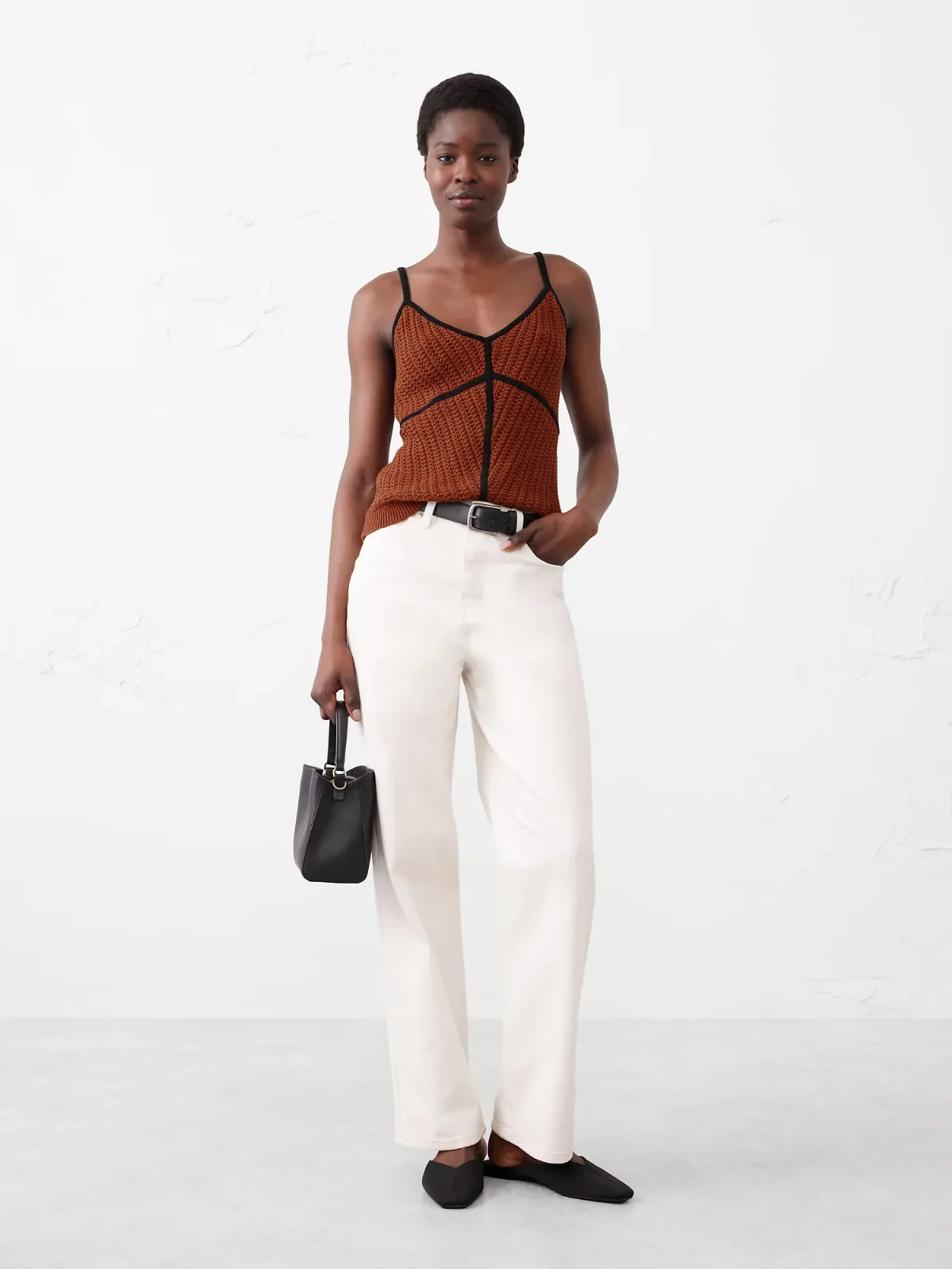 Strappy Patchwork Sweater Tank by Banana Republic