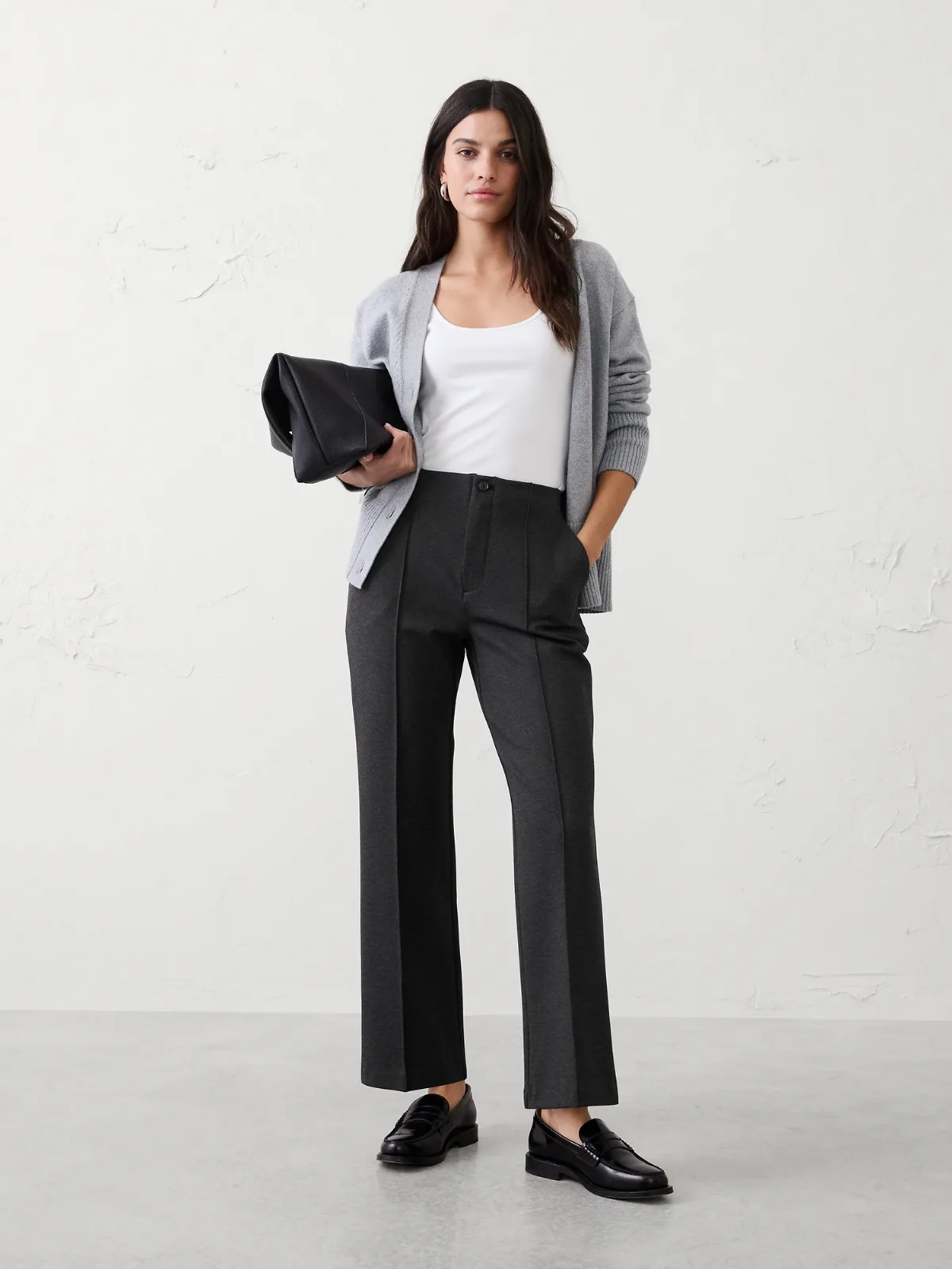 Straight High-Rise Ponte Pant by Banana Republic