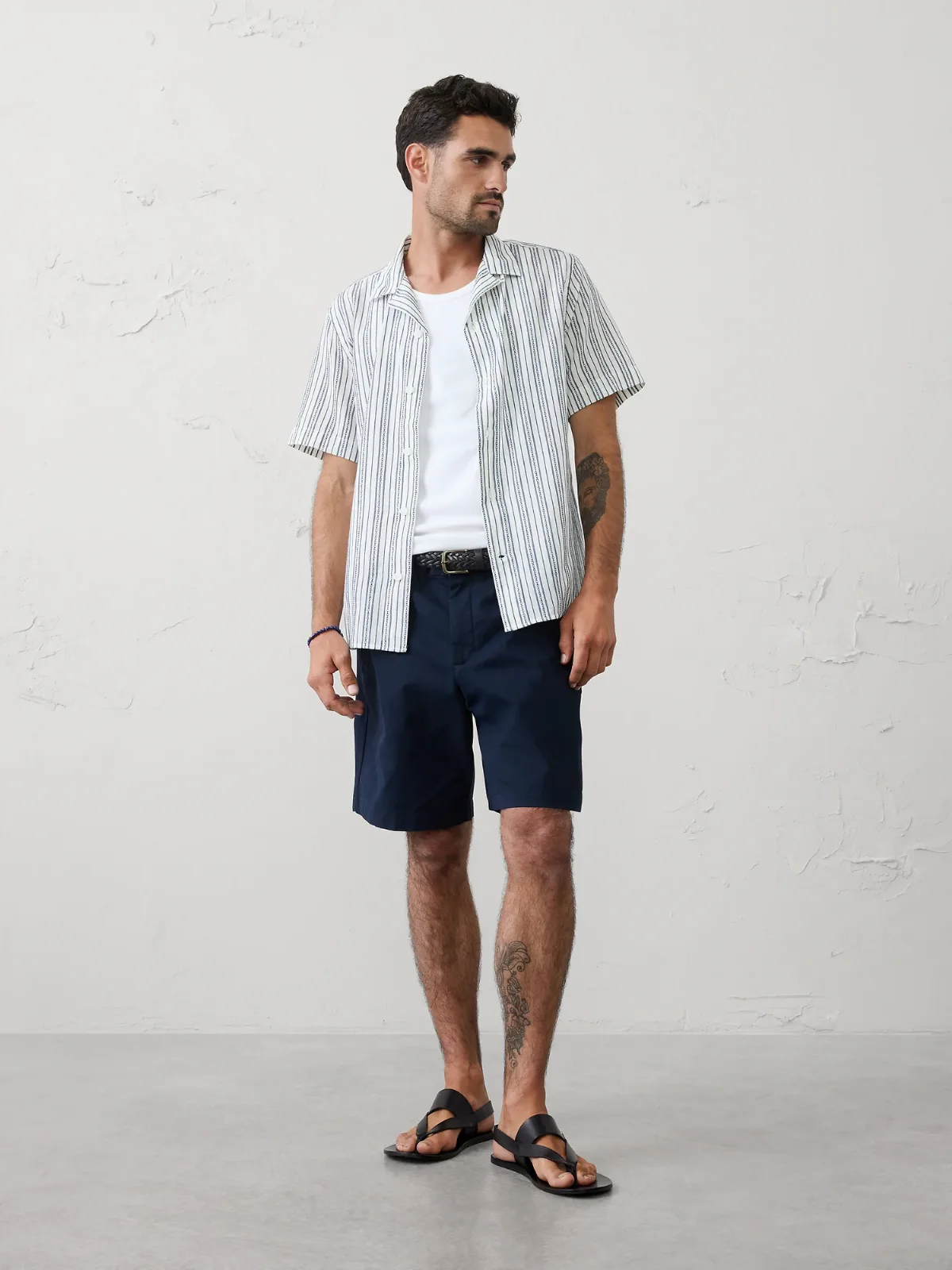 Standard-Fit Textured Resort Shirt by Banana Republic