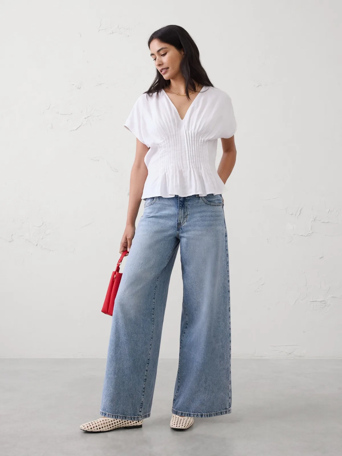 Wide-Leg Mid-Rise Jean by Banana Republic