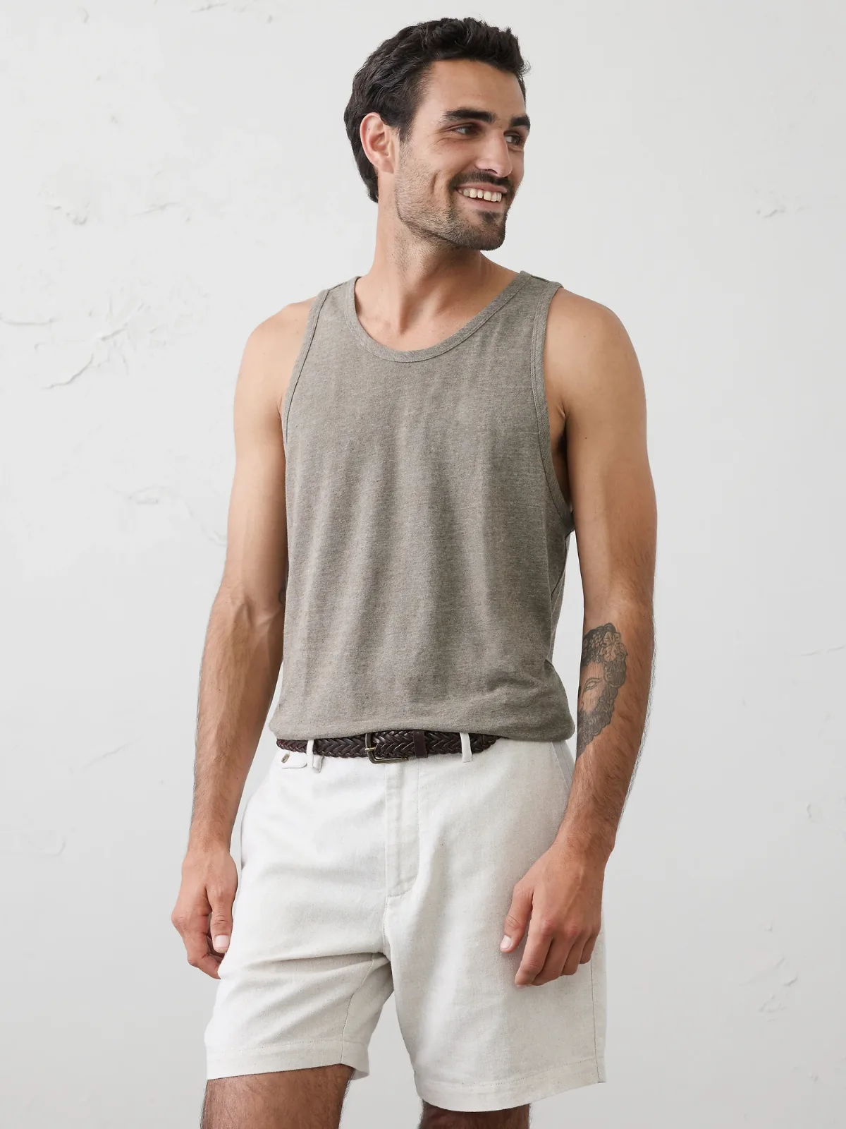 Linen-Blend Tank by Banana Republic