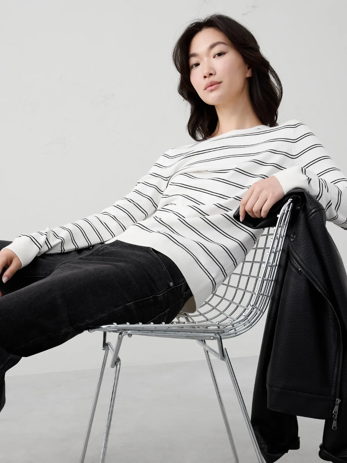 Striped Forever Sweater by Banana Republic