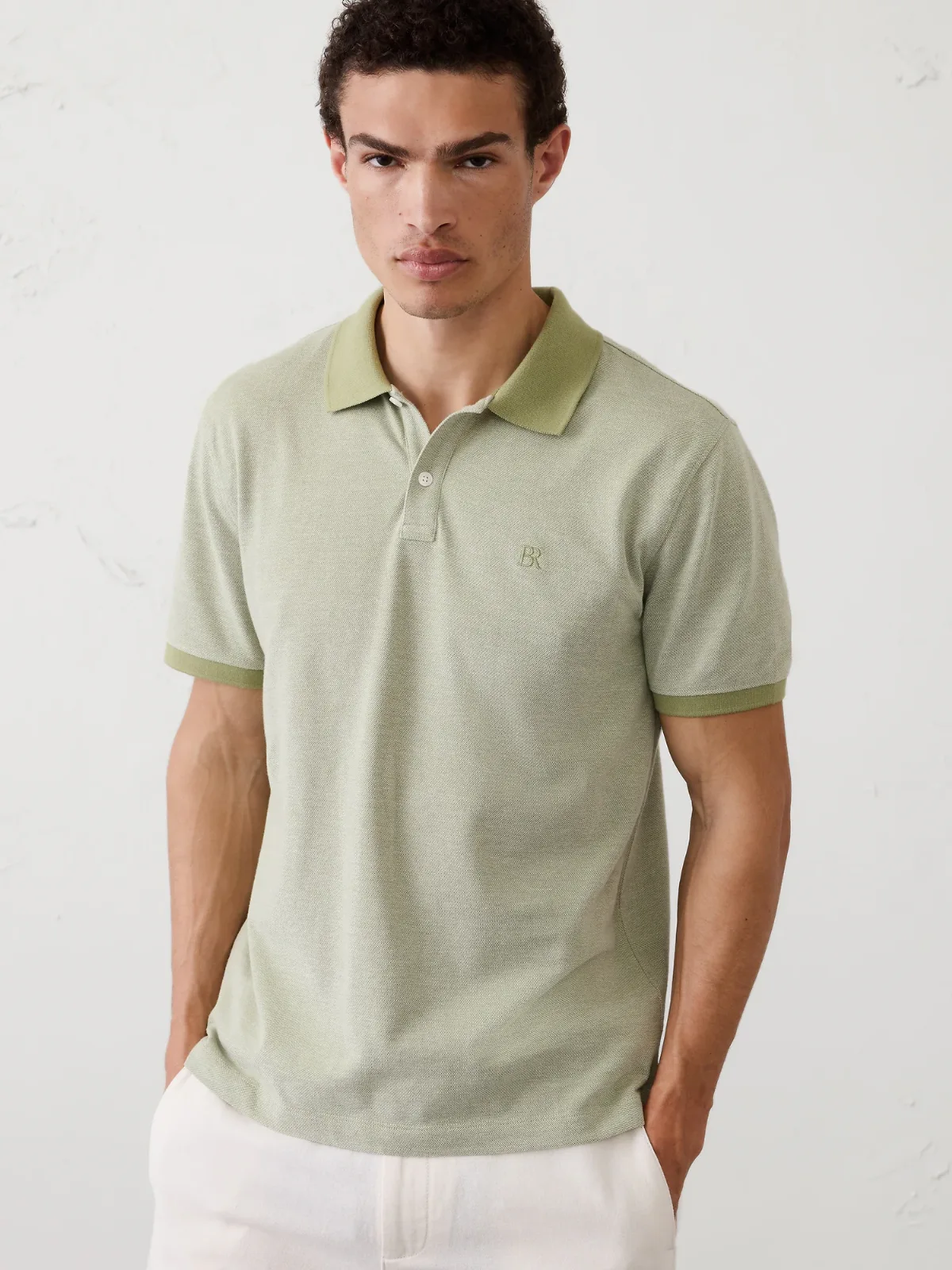 Standard-Fit Pique Polo by Banana Republic