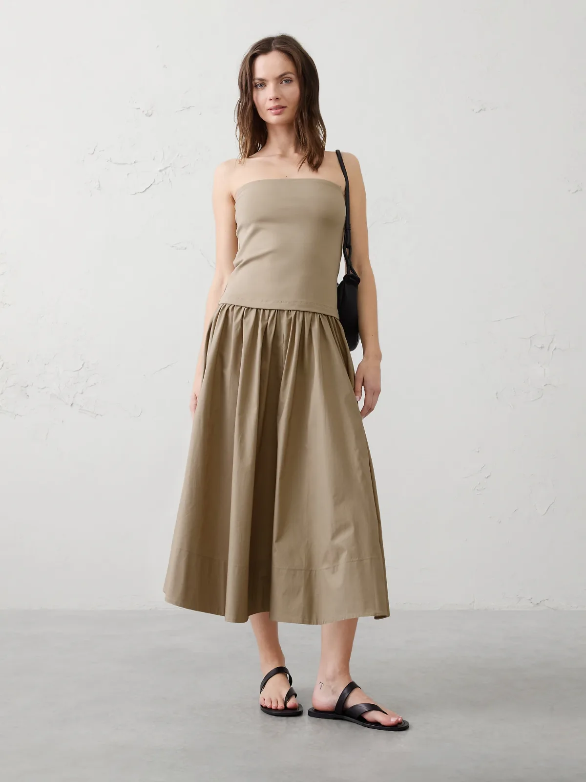 Strapless Midi Dress by Banana Republic