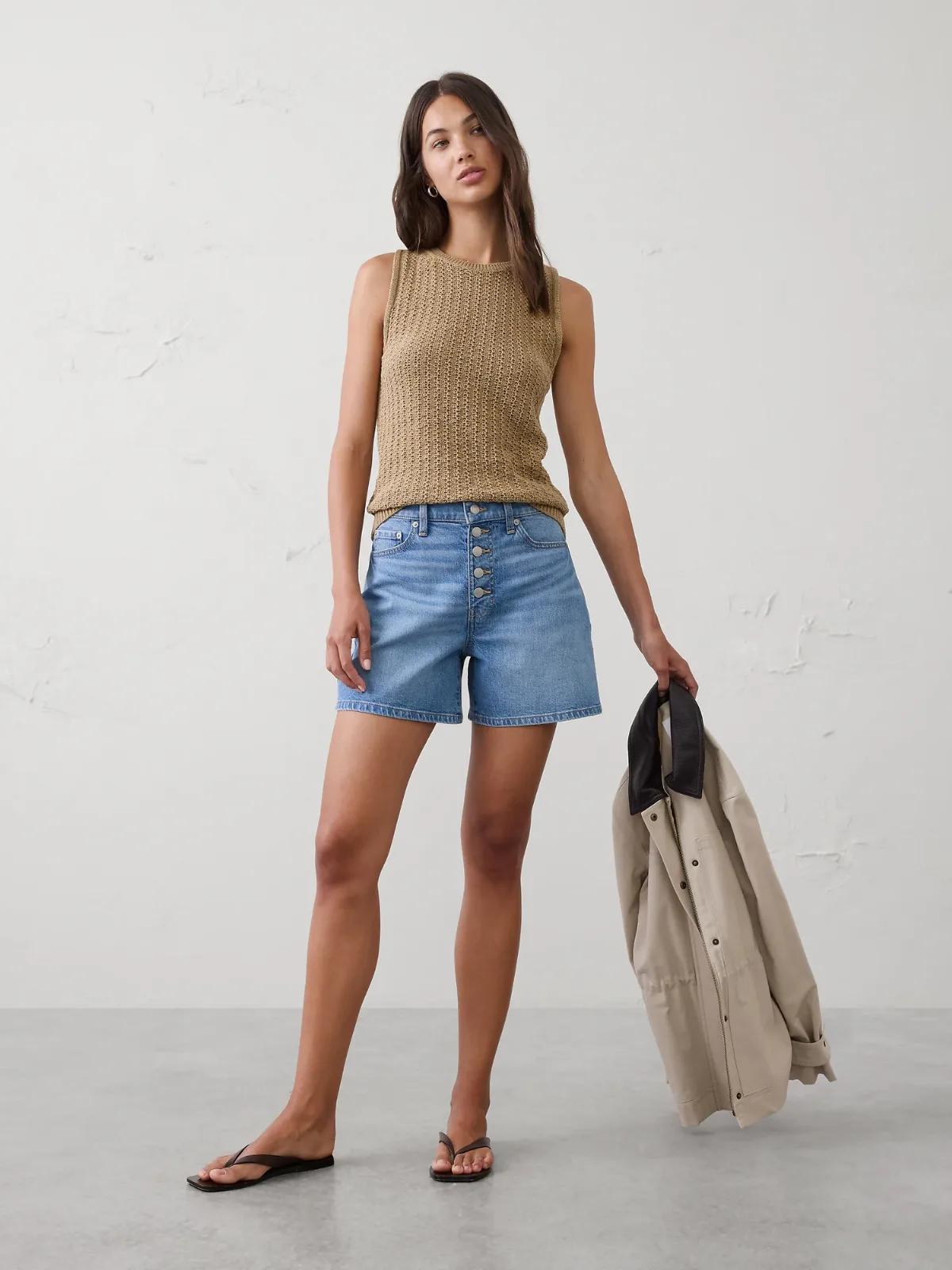 High-Rise Denim Short by Banana Republic