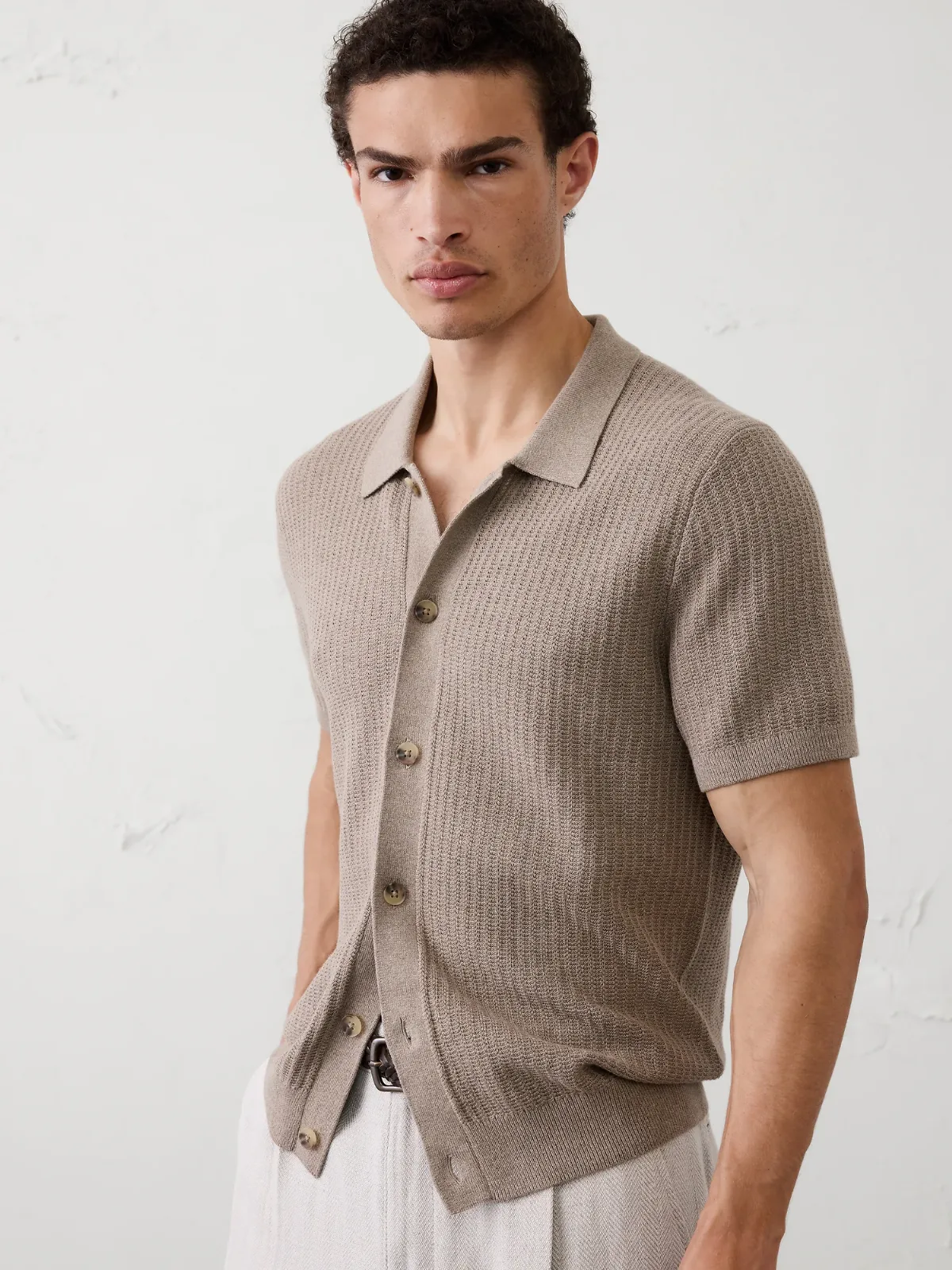 Textured Sweater Polo by Banana Republic