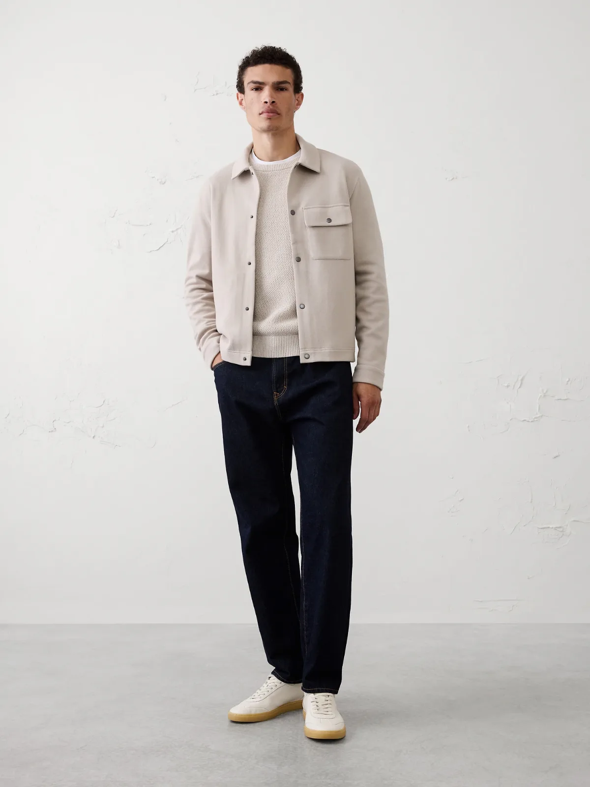 Knit Shirt Jacket by Banana Republic