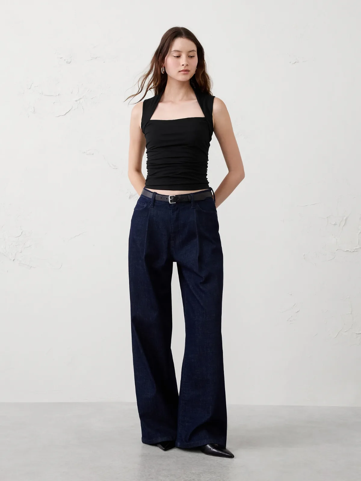 Soft Stretch Side-Shirred Top by Banana Republic