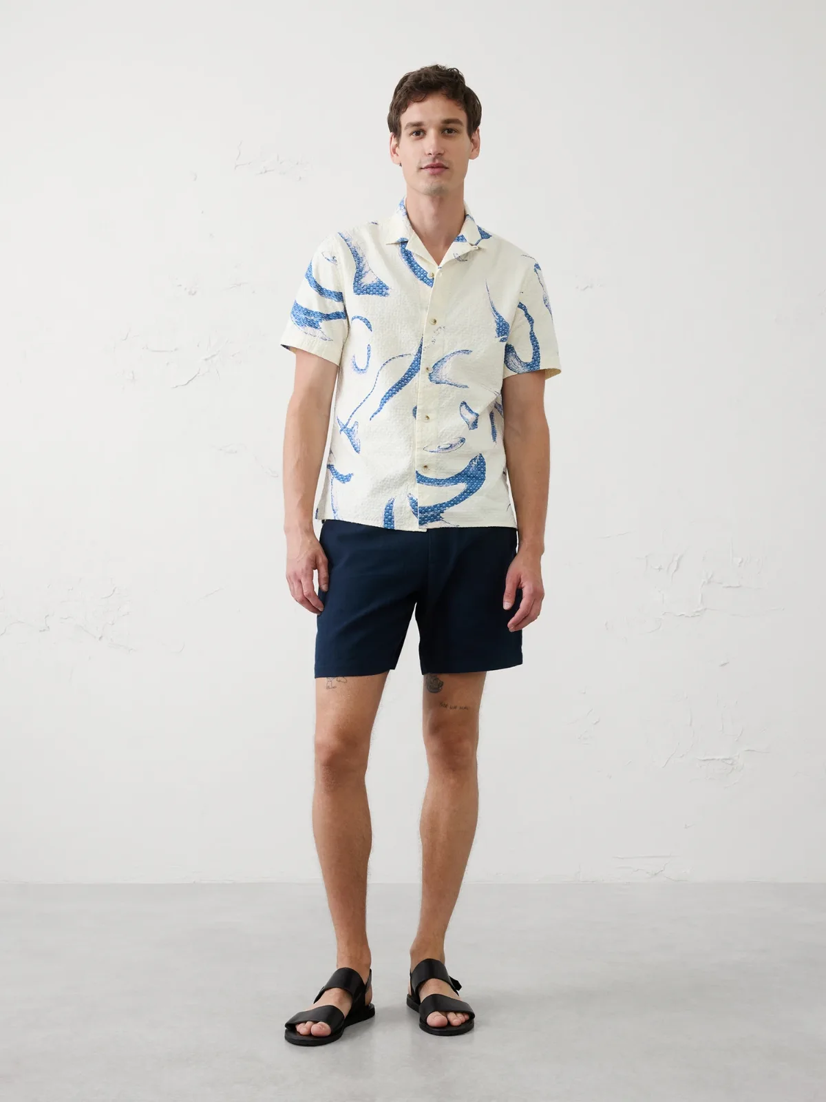 Standard-Fit Textured Resort Shirt by Banana Republic