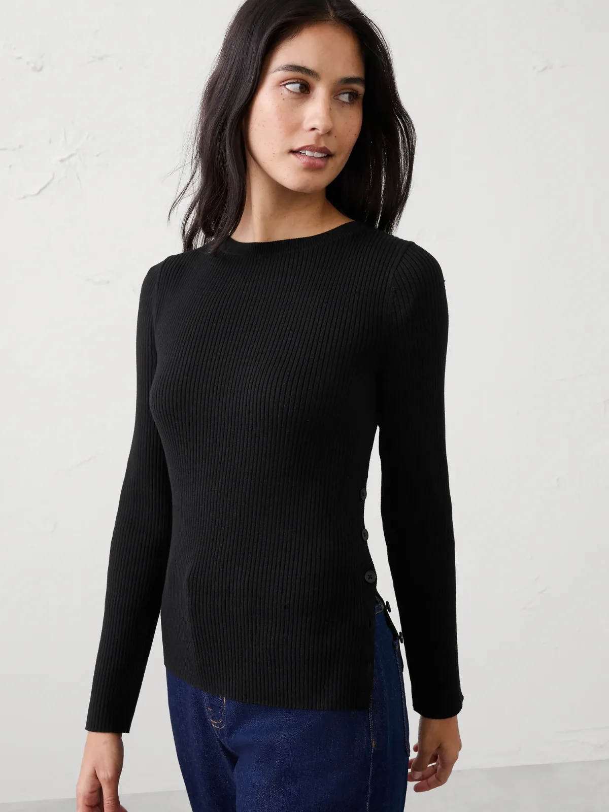 Ribbed Boatneck Pullover Sweater by Banana Republic