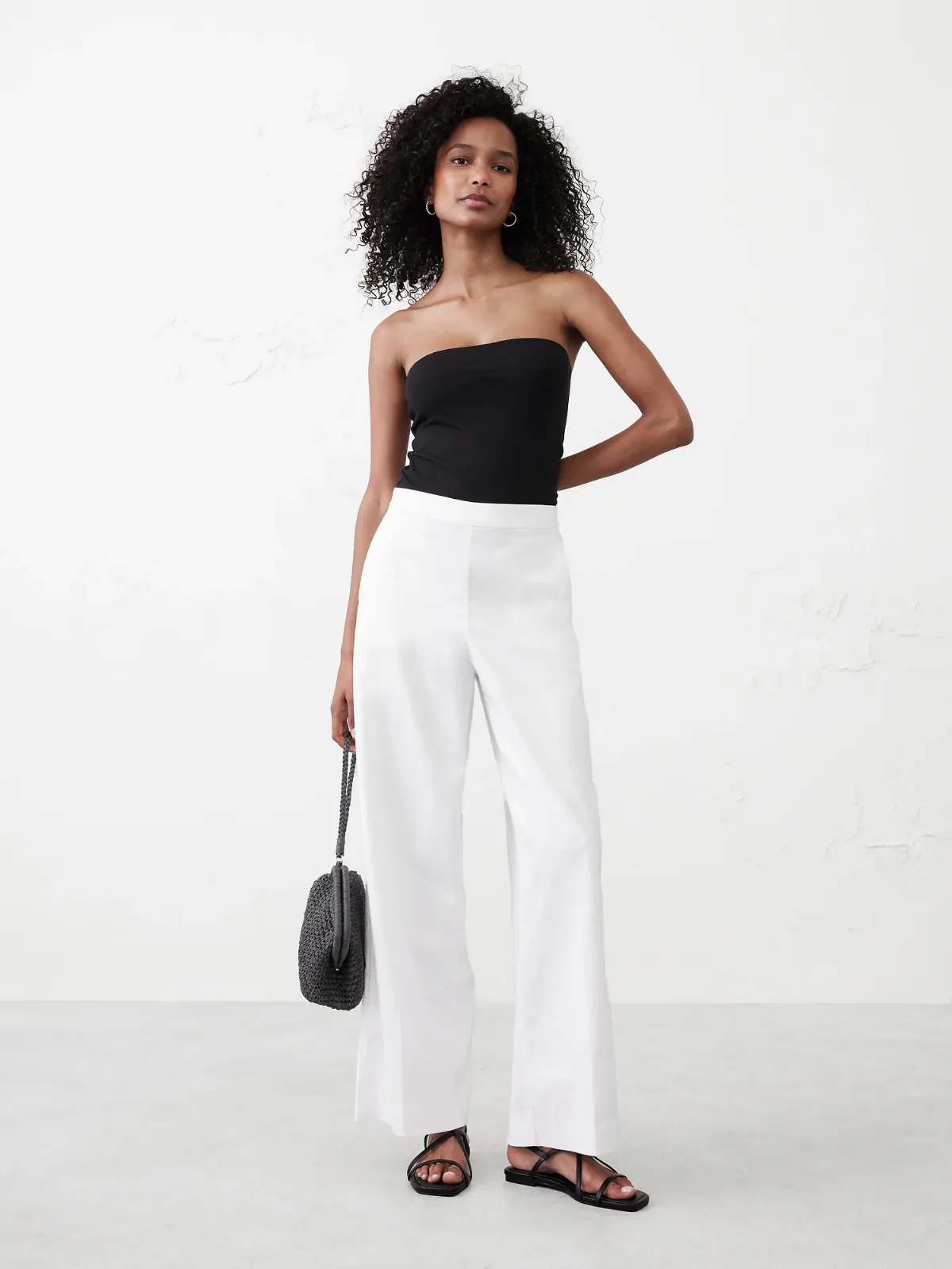 Hayden Wide-Leg Linen-Blend Pull-On Pant by Banana Republic