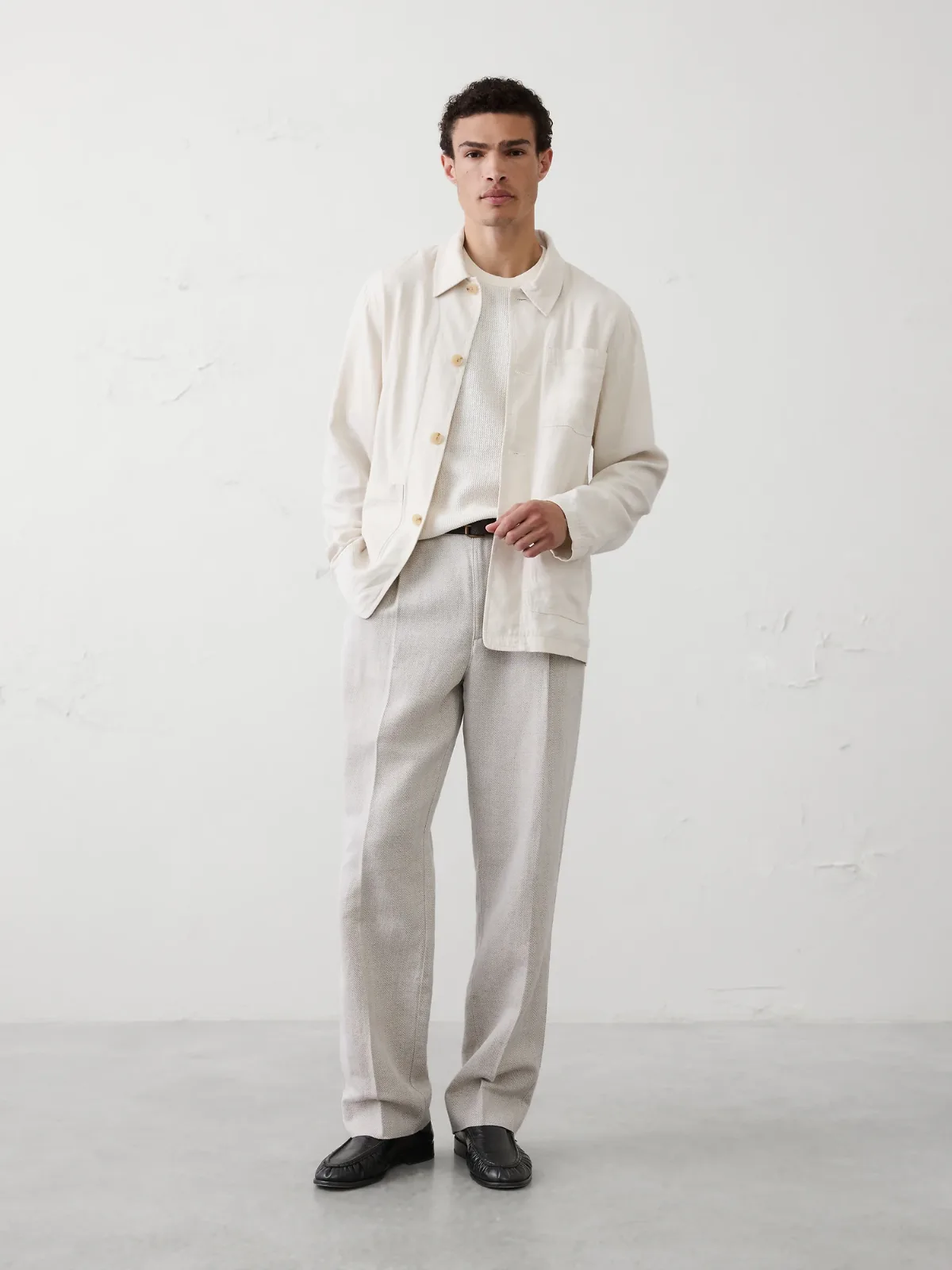 Linen-Blend Chore Jacket by Banana Republic