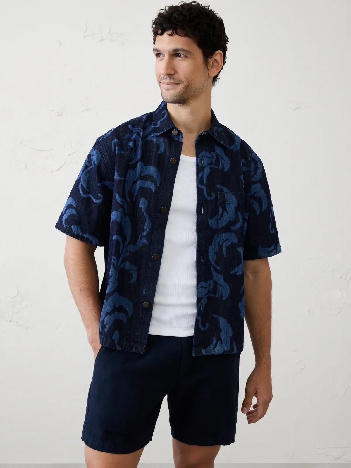 Relaxed-Fit Denim Shirt by Banana Republic