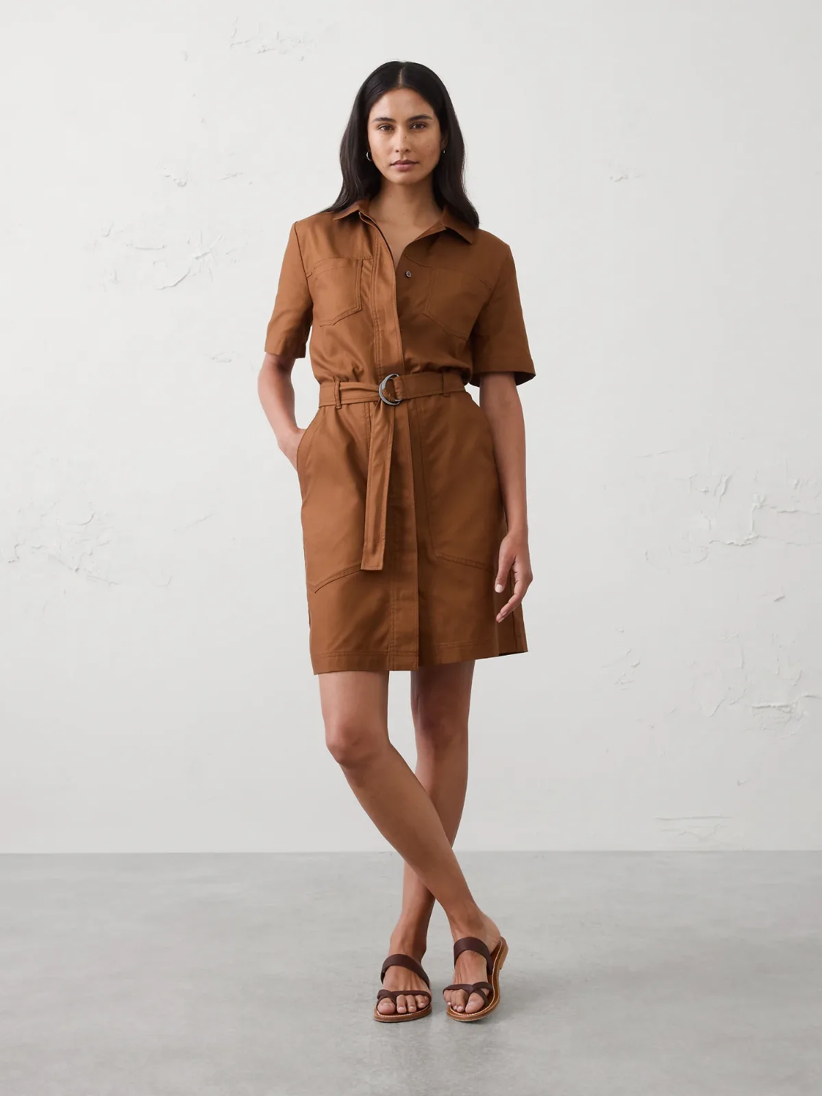 Utility Mini Shirtdress
