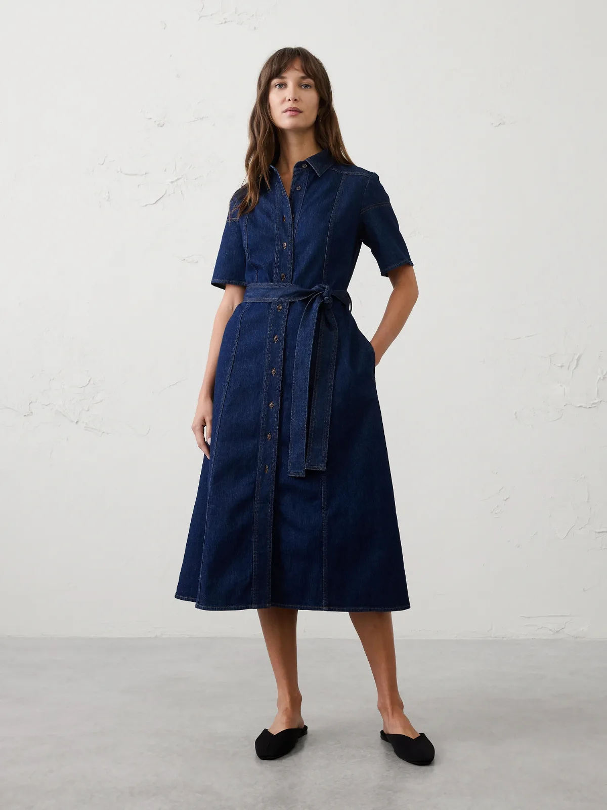 Denim Midi Shirtdress