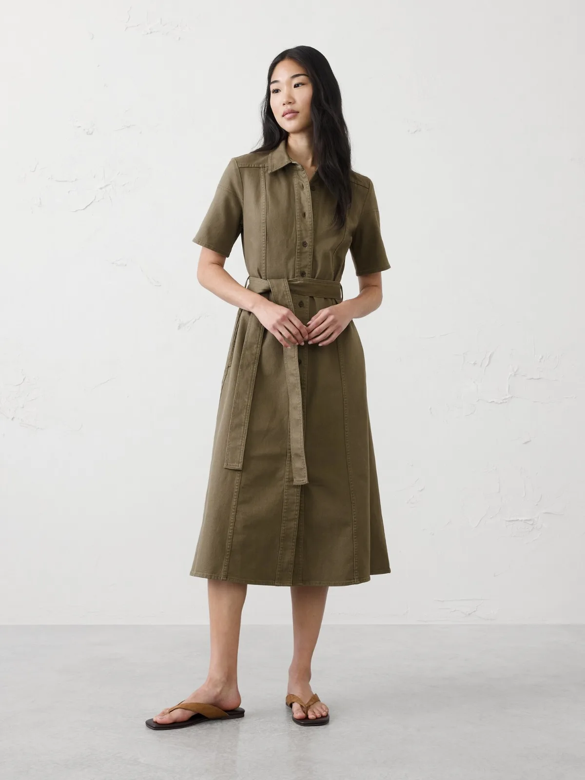 Denim Midi Shirtdress