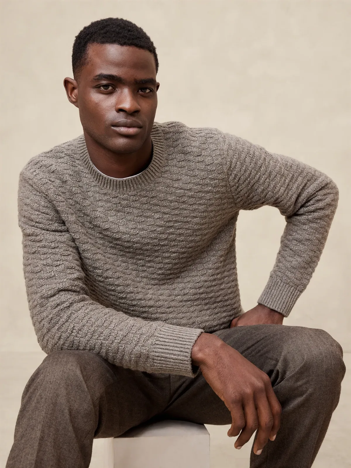 Geometric Textured Sweater by Banana Republic