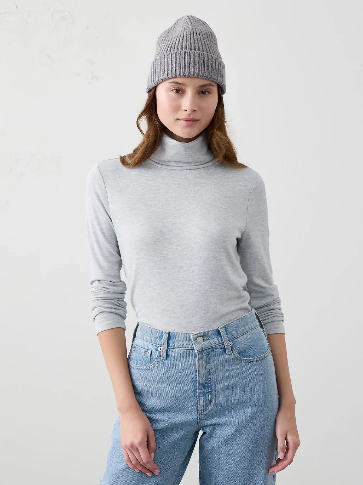 Soft Luxe Turtleneck Top by Banana Republic
