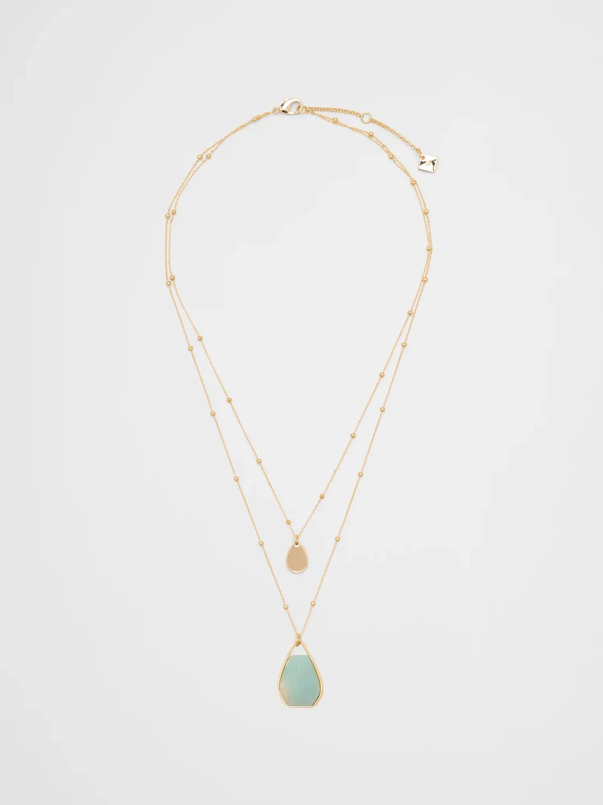 Teardrop Faceted Stone Pendant Delicate Necklace by Banana Republic