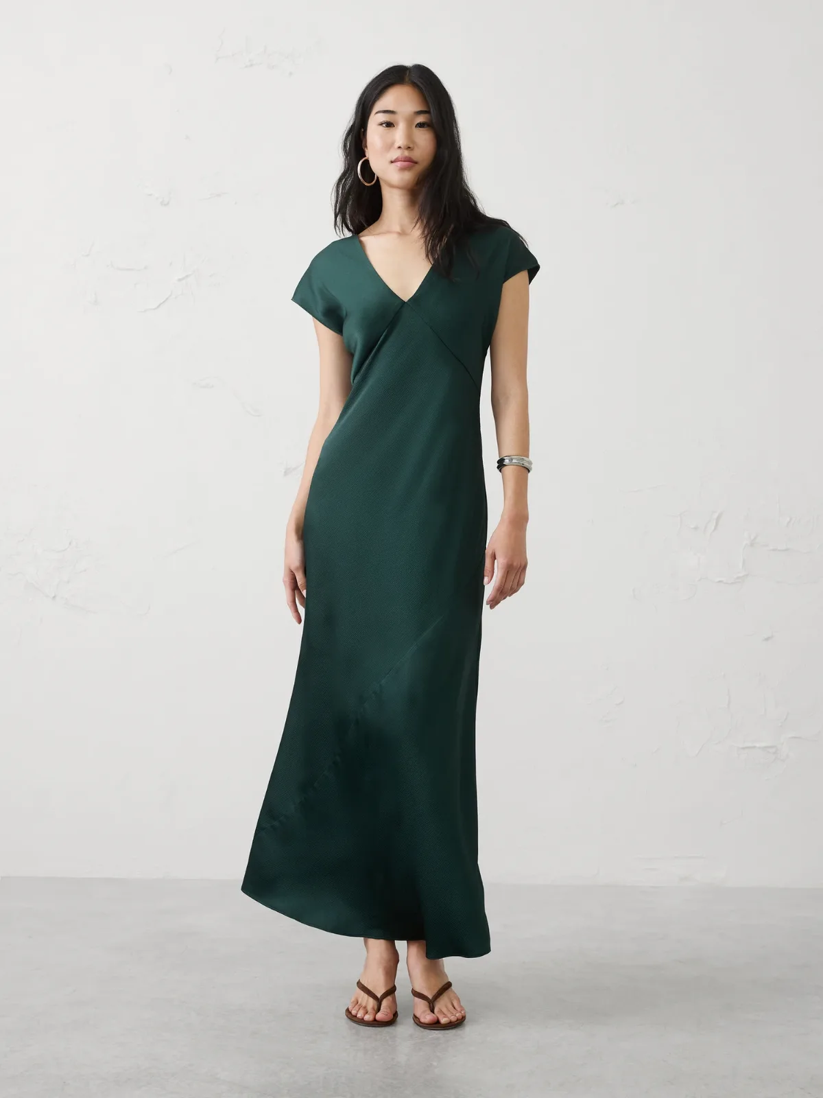 Flutter-Sleeve Maxi Dress by Banana Republic