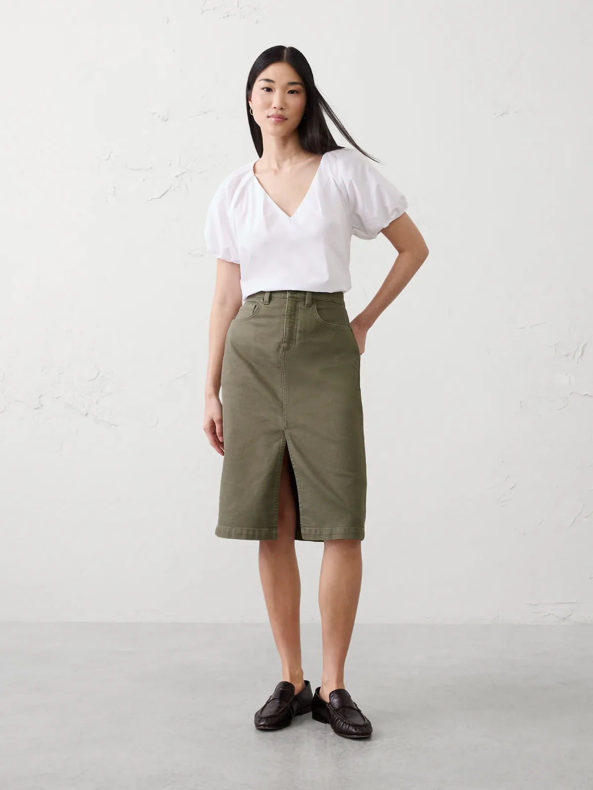 Denim Pencil Skirt by Banana Republic