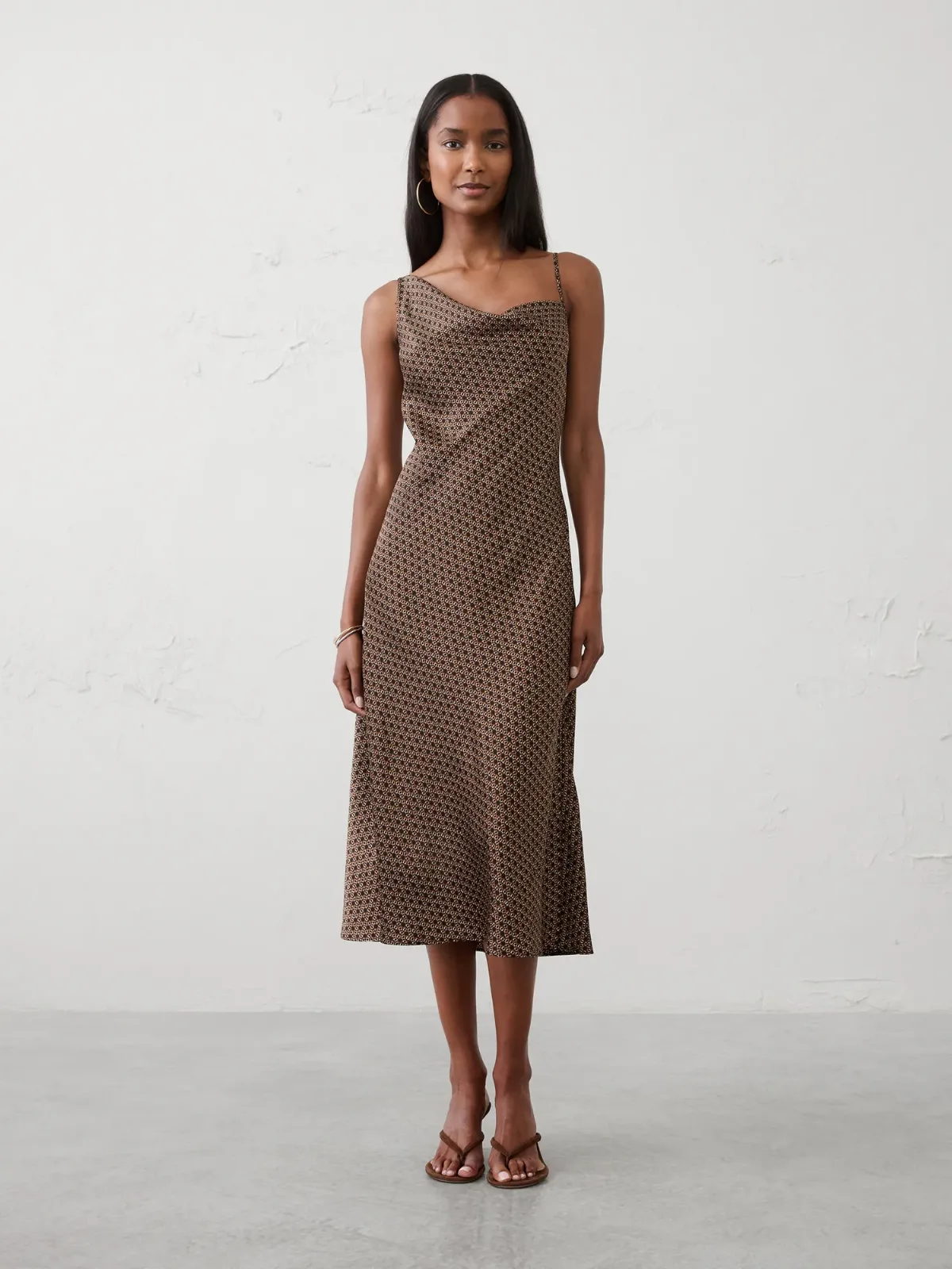 Satin Midi Dress by Banana Republic