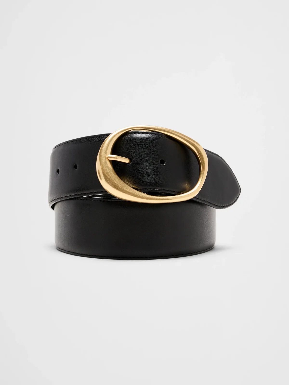 Vegan Suede Organic Buckle Wide Belt