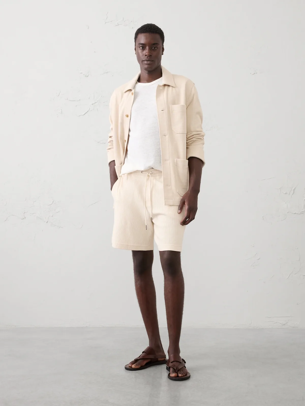 7 Crinkle Ribbed Pull-On Short by Banana Republic