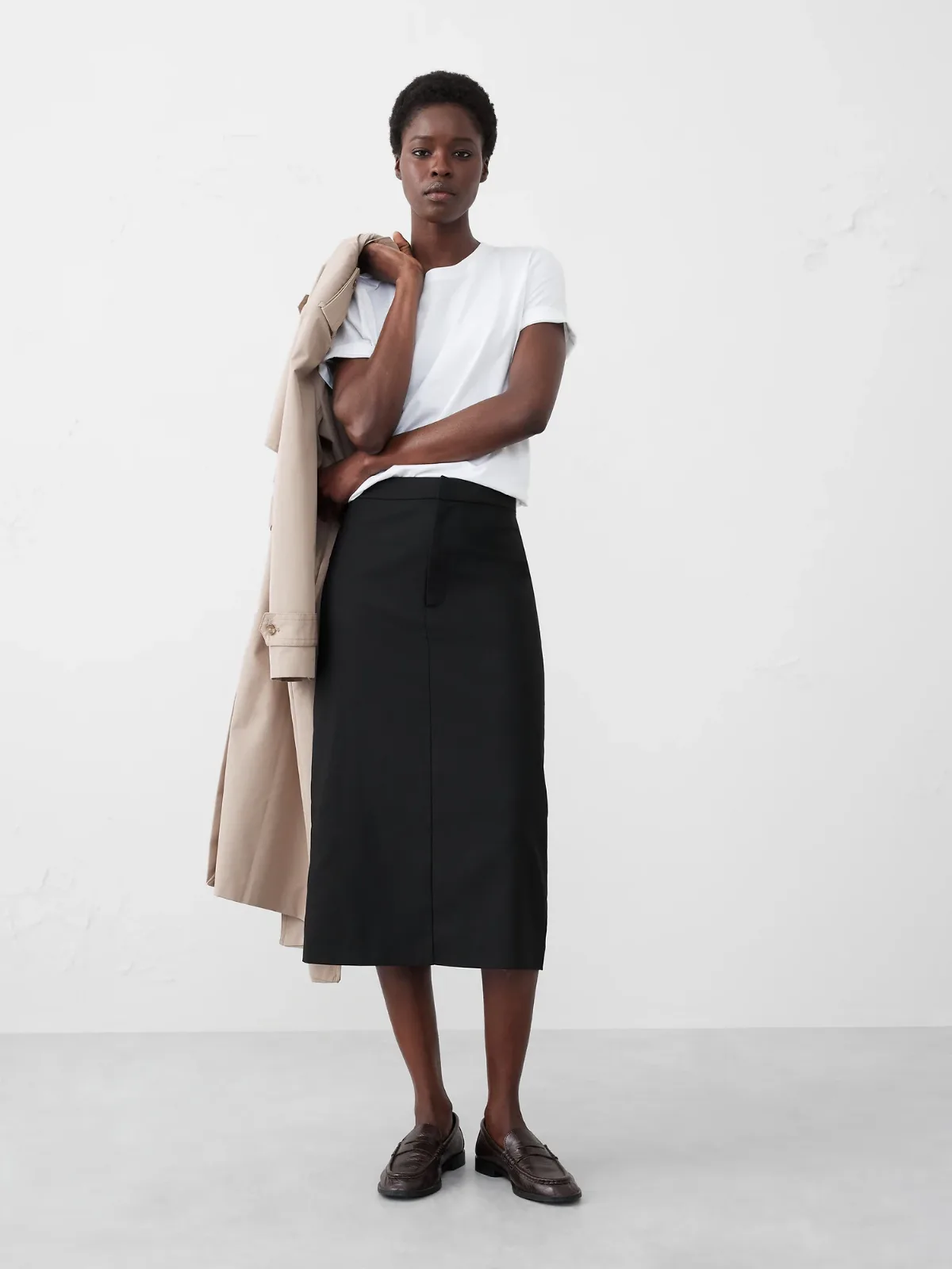 Tailored Midi Skirt by Banana Republic