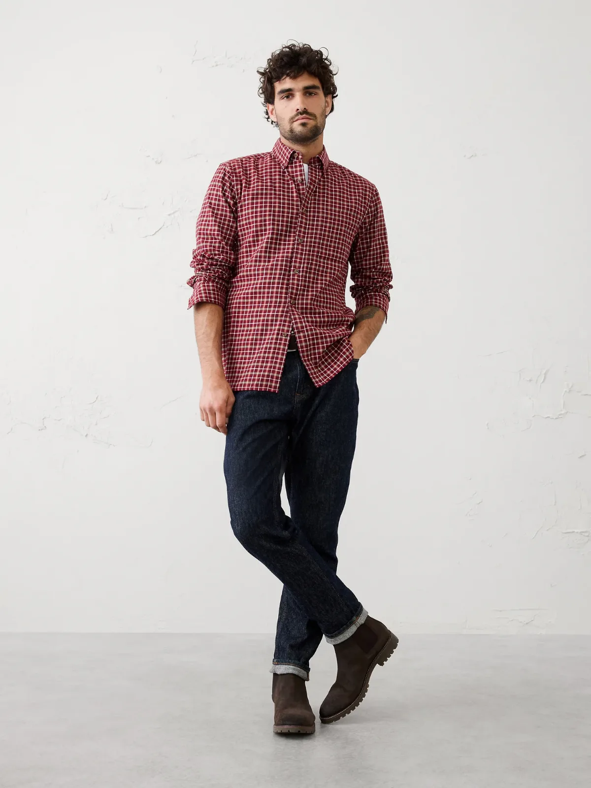 Slim-Fit Lightweight Flannel Shirt by Banana Republic