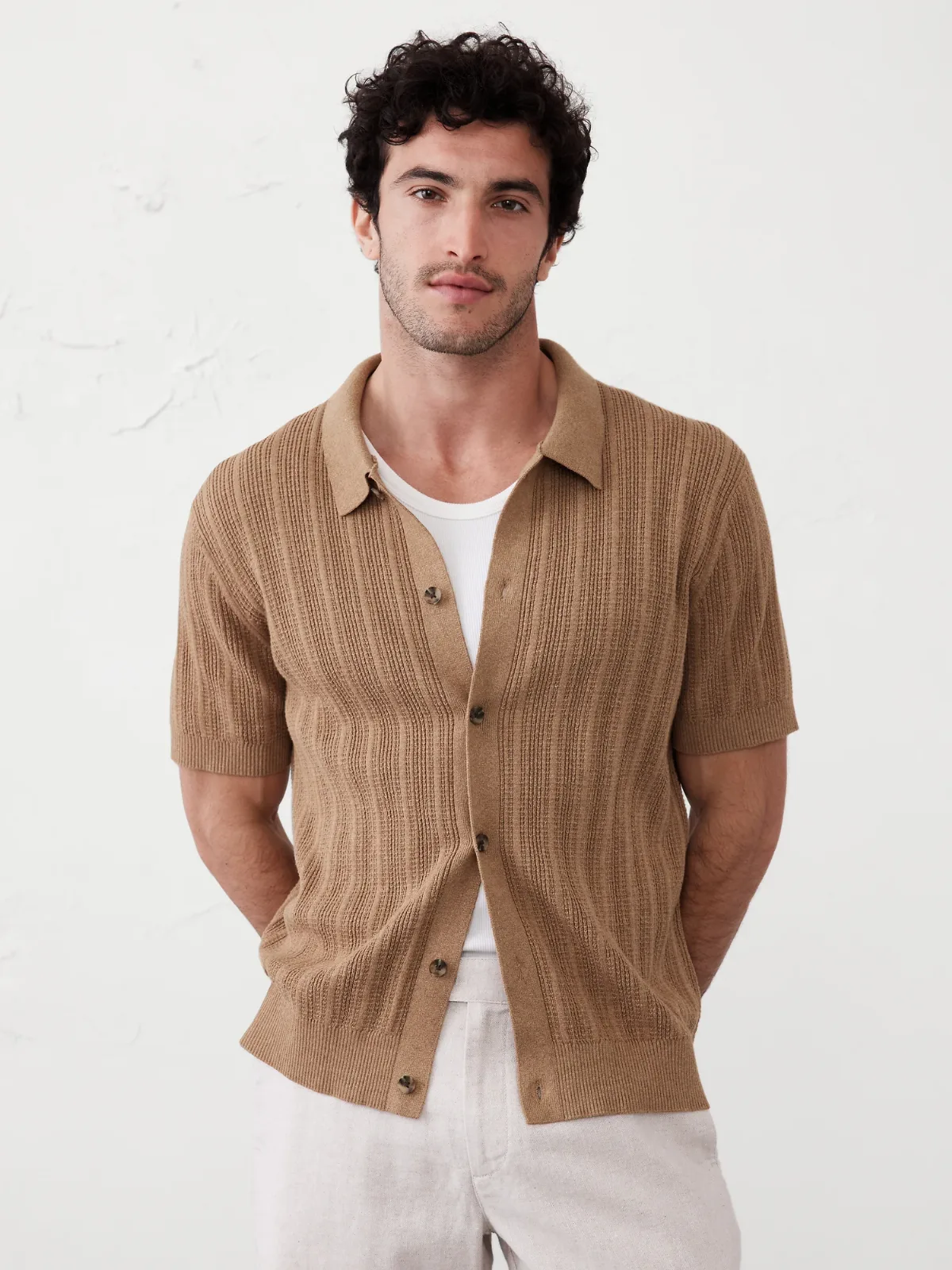 Textured Sweater Polo by Banana Republic