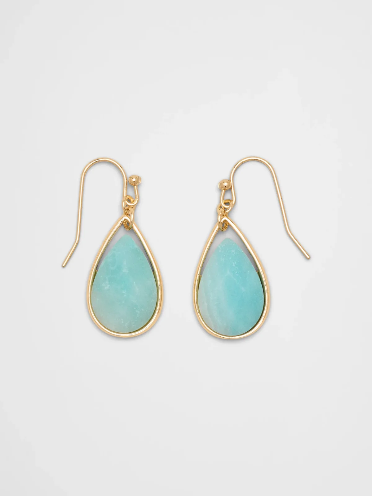 Teardrop Faceted Stone Drop Earrings by Banana Republic