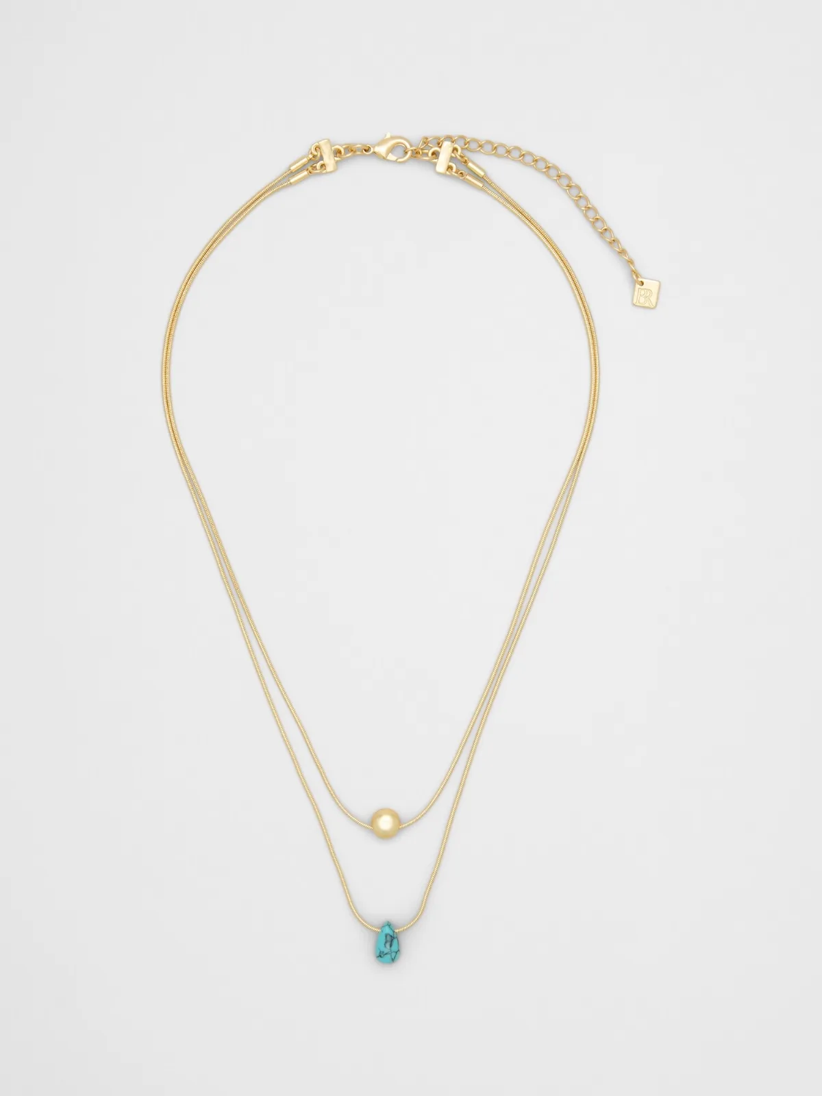 Layered Stone Pendant Necklace