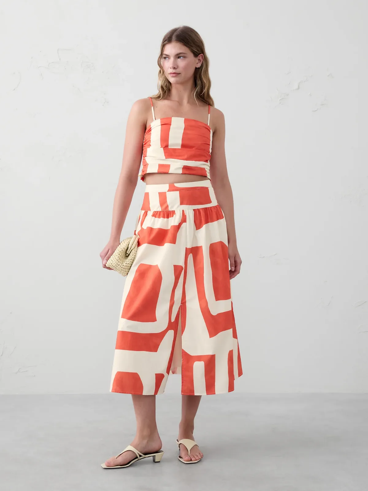 Pleated Cropped Top by Banana Republic