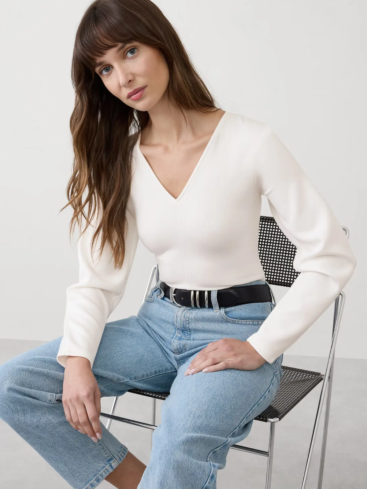 Soft Touch Seamed Top by Banana Republic