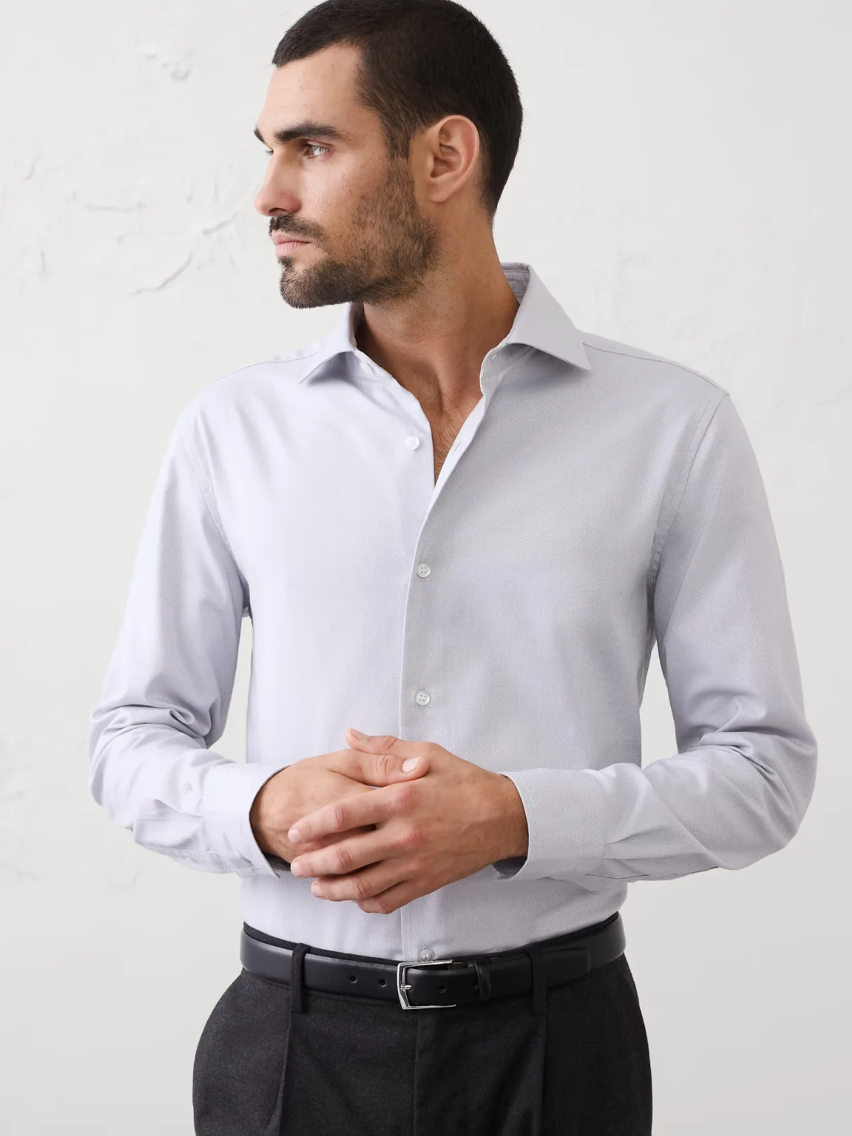 Slim-Fit Dobby Dress Shirt