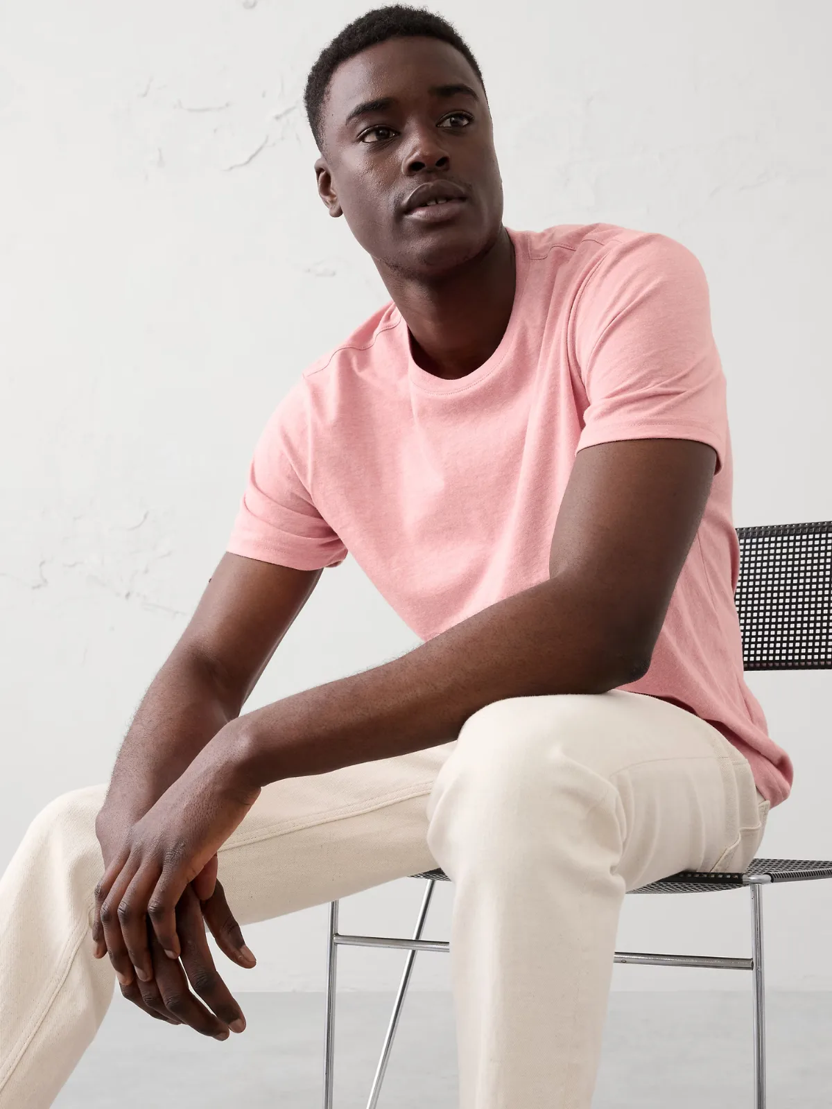 Standard-Fit Premium Wash Crew-Neck T-Shirt by Banana Republic