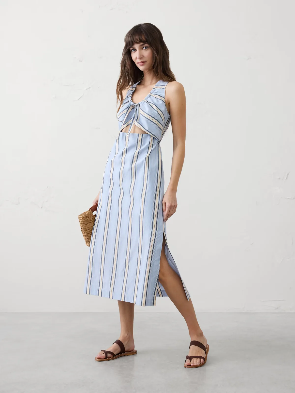 Cinched Cutout Midi Dress