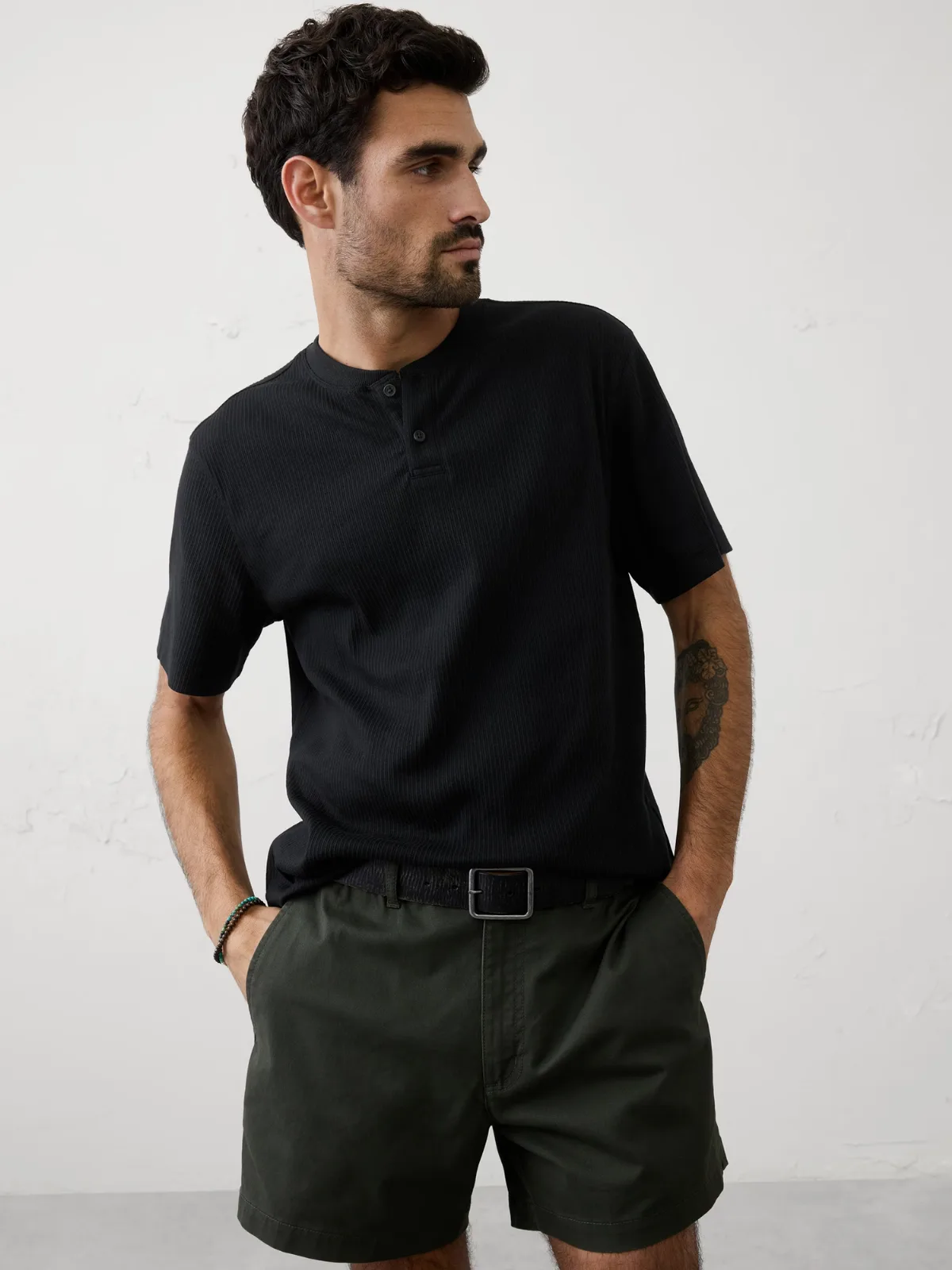 Standard-Fit Light Pointelle Henley by Banana Republic