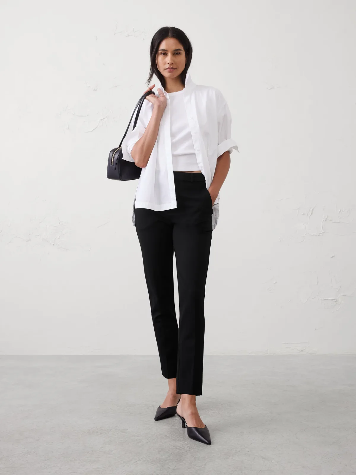 Sloan Slim High-Rise Knit Ponte Ankle Pant by Banana Republic