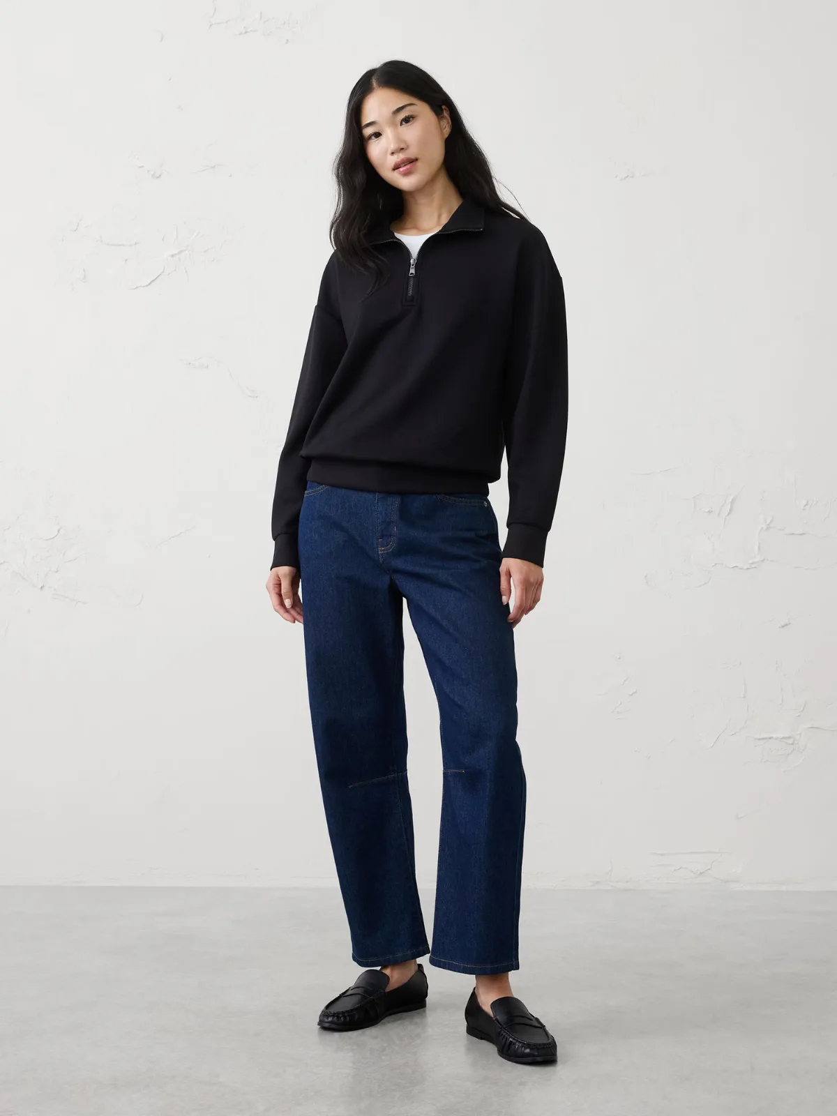 Lightweight Weekender Quarter-Zip Sweatshirt by Banana Republic