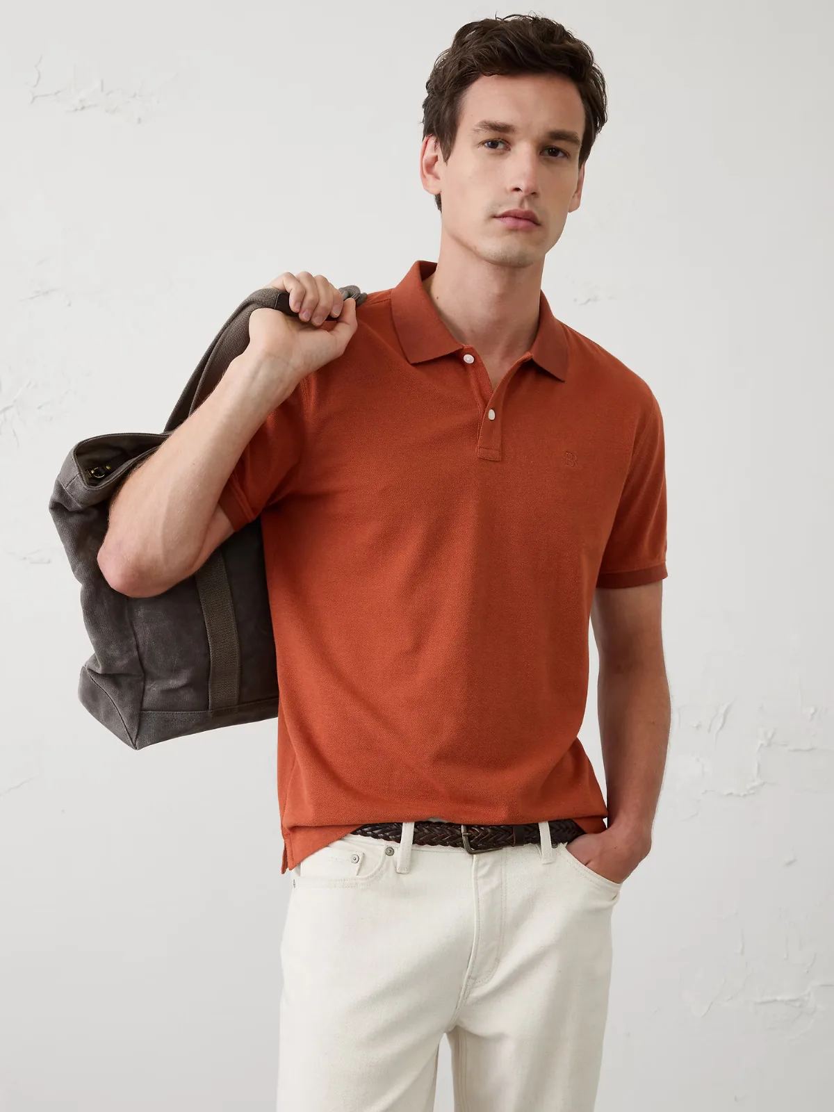 Standard-Fit Pique Polo by Banana Republic