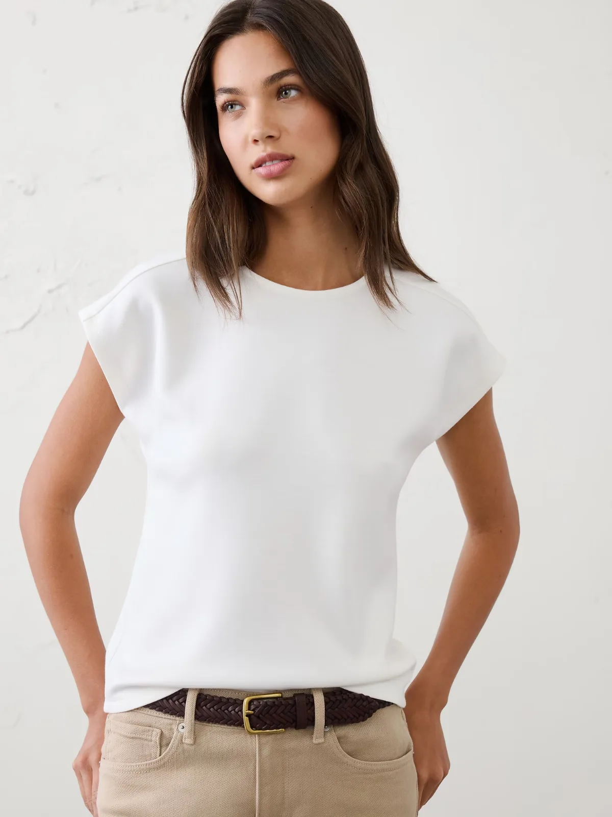 Soft Touch Cap-Sleeve Top by Banana Republic