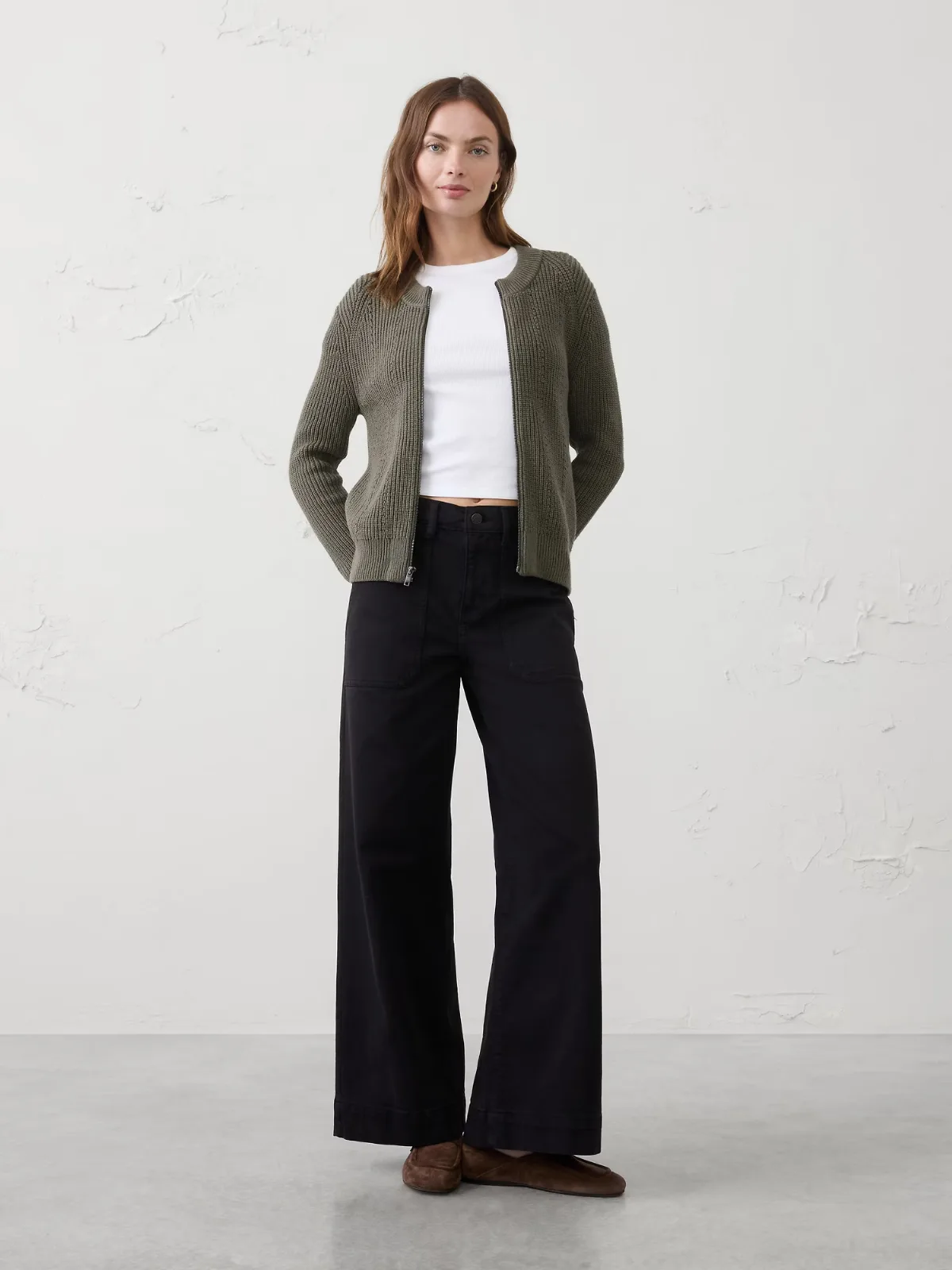 Cotton Bomber Sweater by Banana Republic