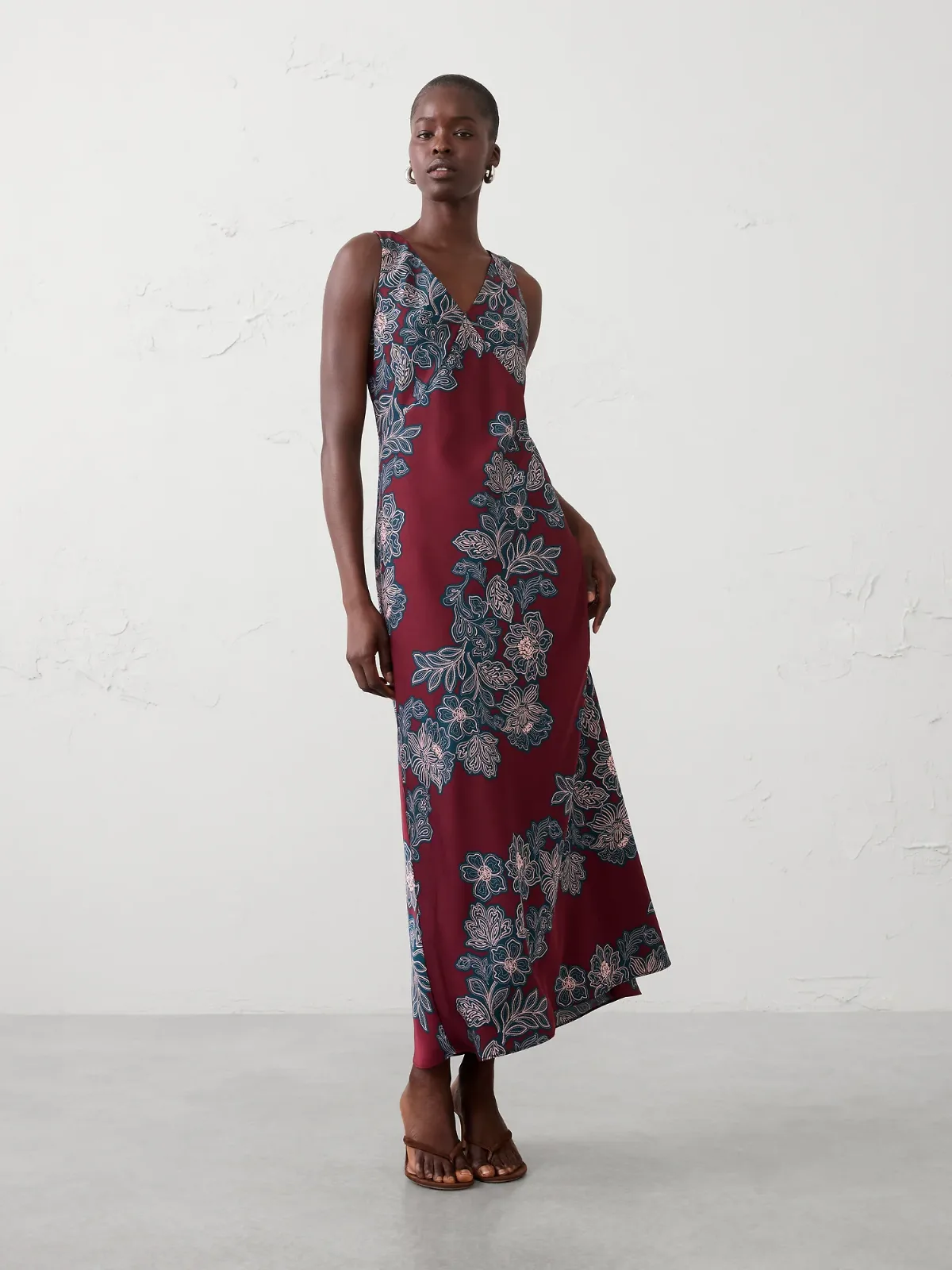 Bias-Side Slit Maxi Dress by Banana Republic