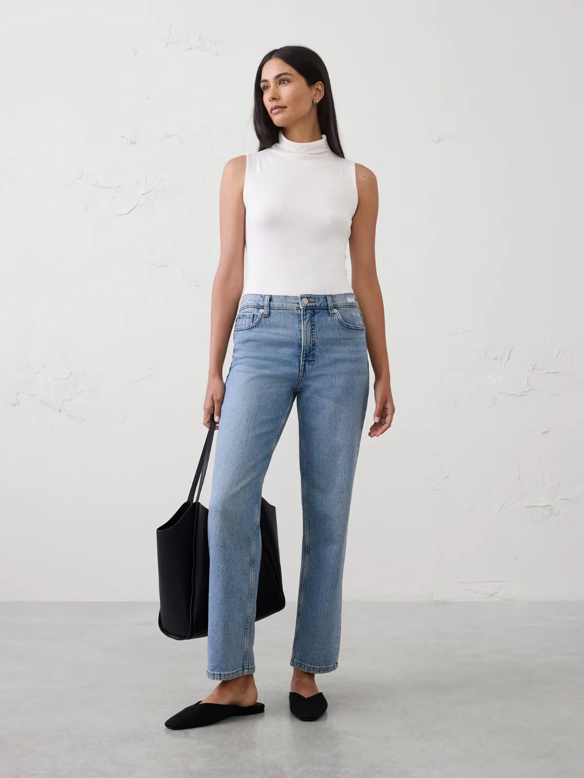 Soft Luxe Turtleneck Top by Banana Republic