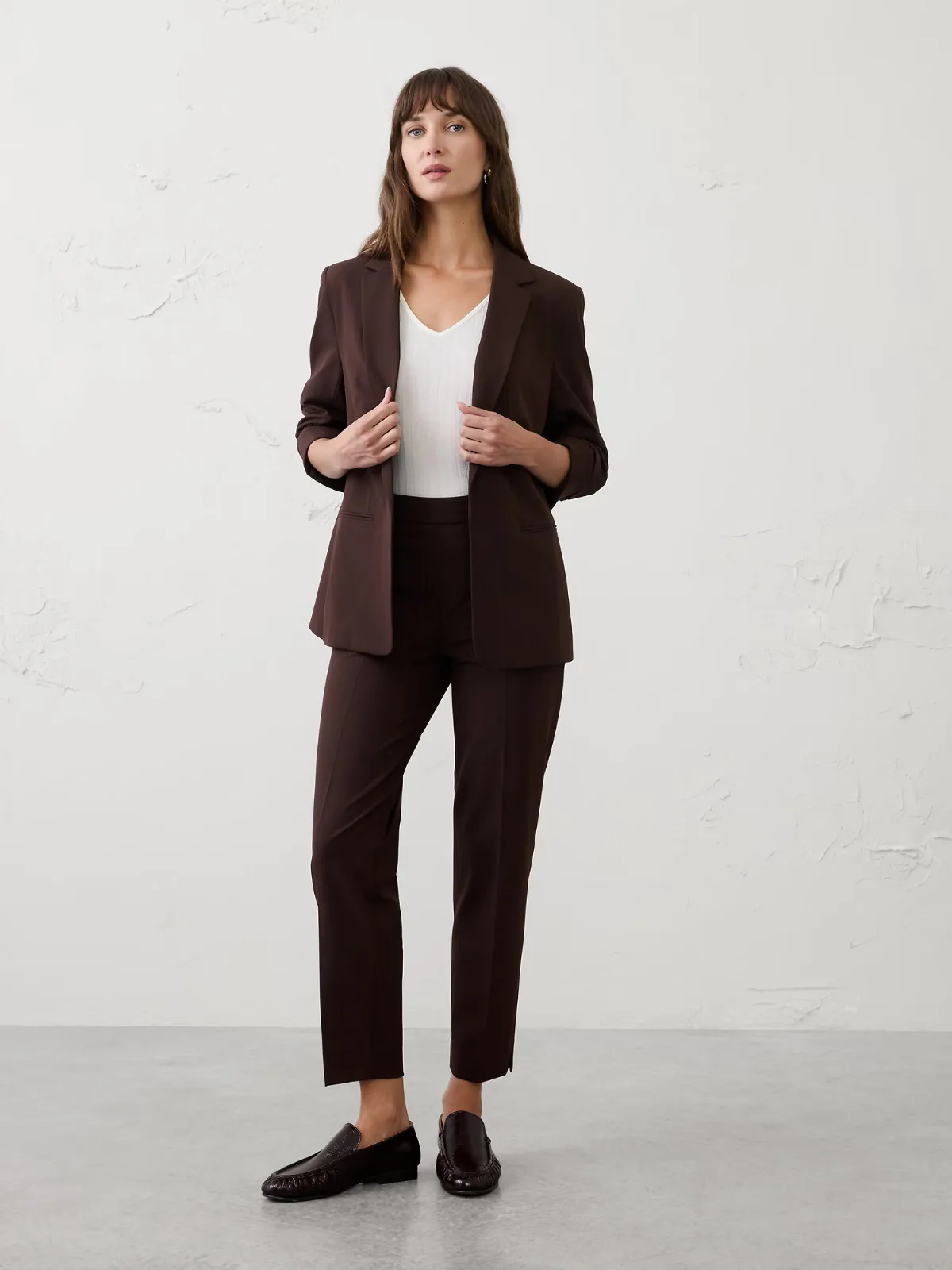 Hayden Sculpted Stretch Tapered-Leg High-Rise Pant by Banana Republic