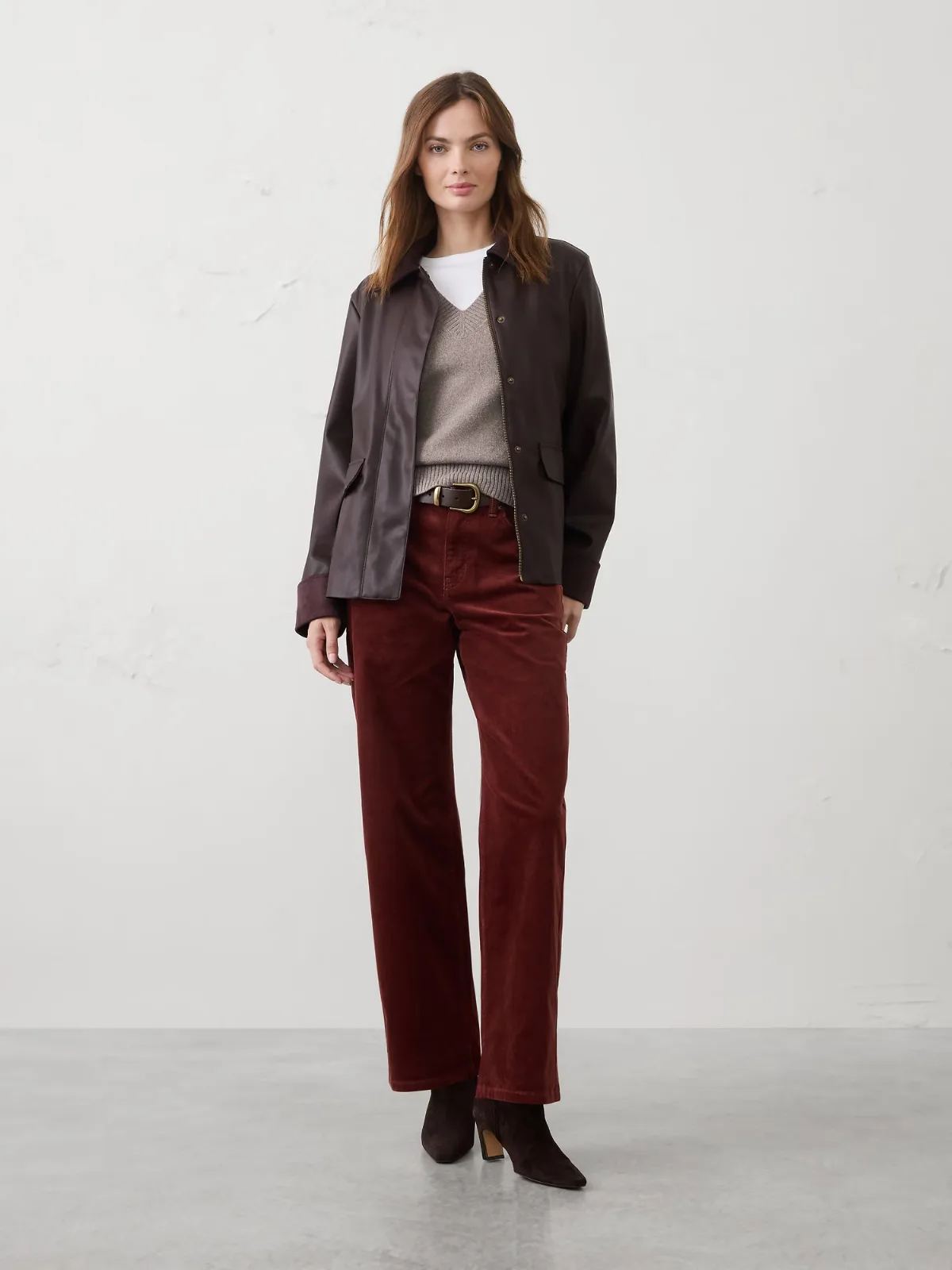 Straight-Leg High-Rise Corduroy Pant by Banana Republic