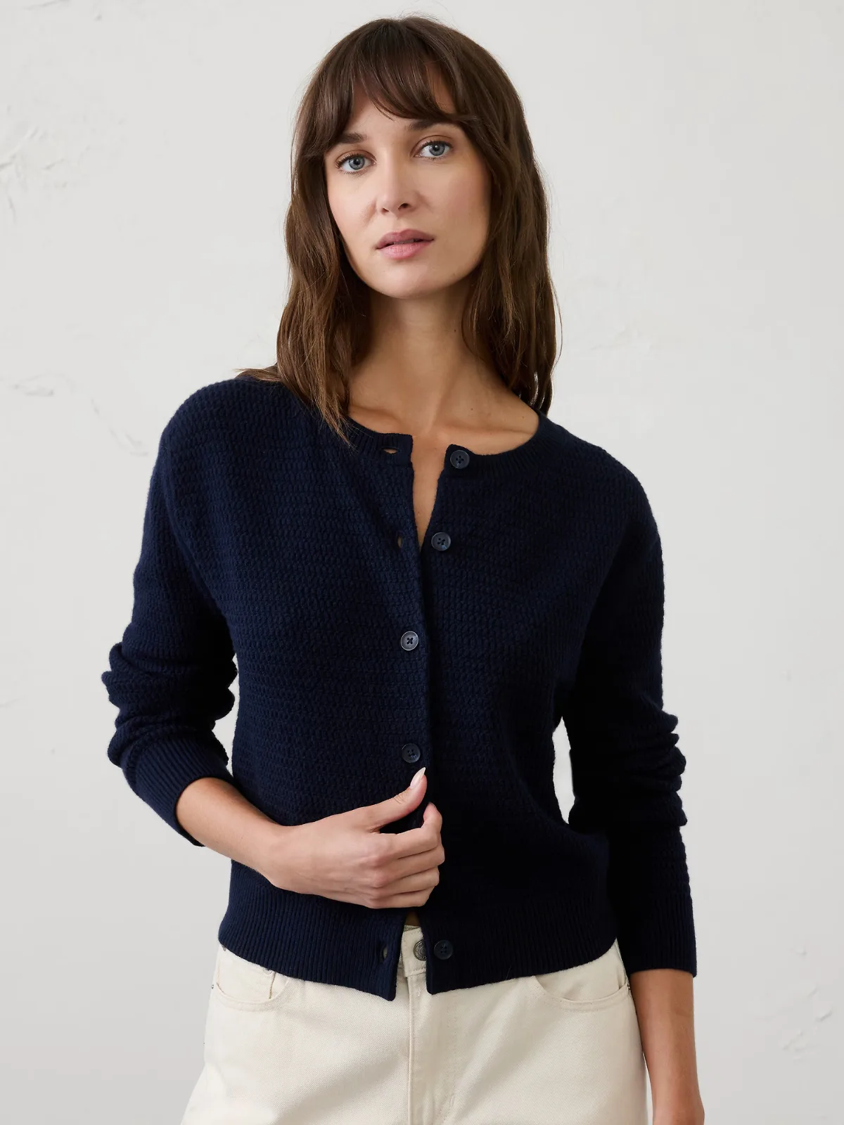 Textured Cardigan Sweater by Banana Republic